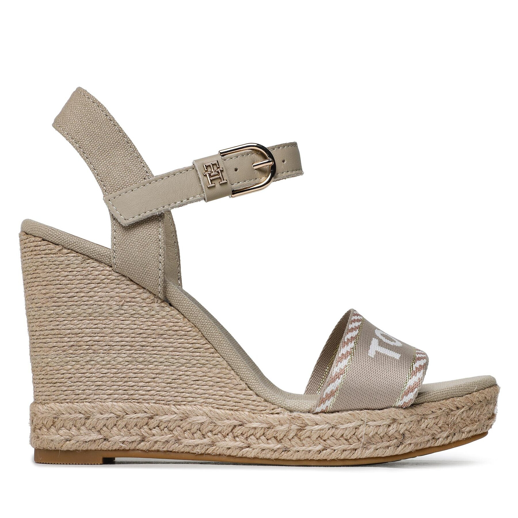 Tommy Hilfiger Espadrile Seasonal Webbing Wedge FW0FW07088 Bej - Pled.ro