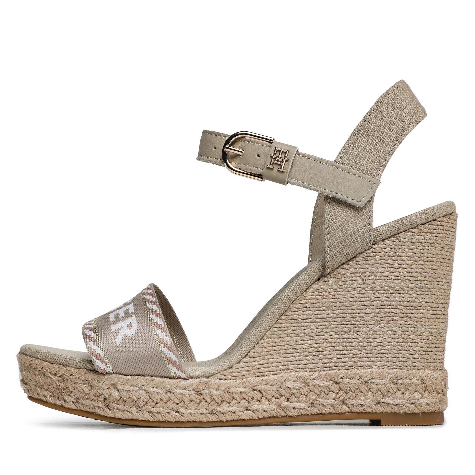 Tommy Hilfiger Espadrile Seasonal Webbing Wedge FW0FW07088 Bej - Pled.ro