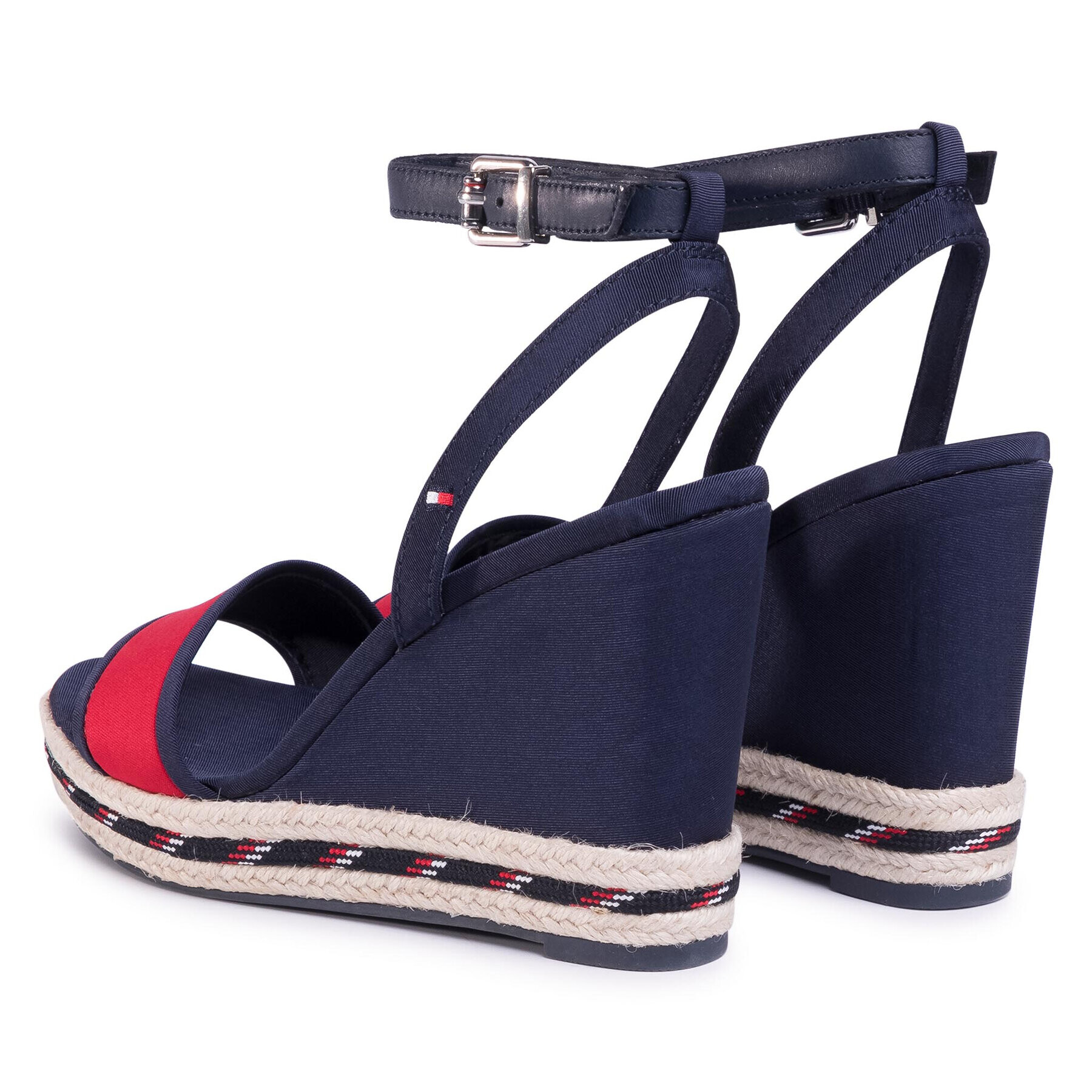 Tommy Hilfiger Espadrile Sporty Textile High Wedge FW0FW04780 Bleumarin - Pled.ro