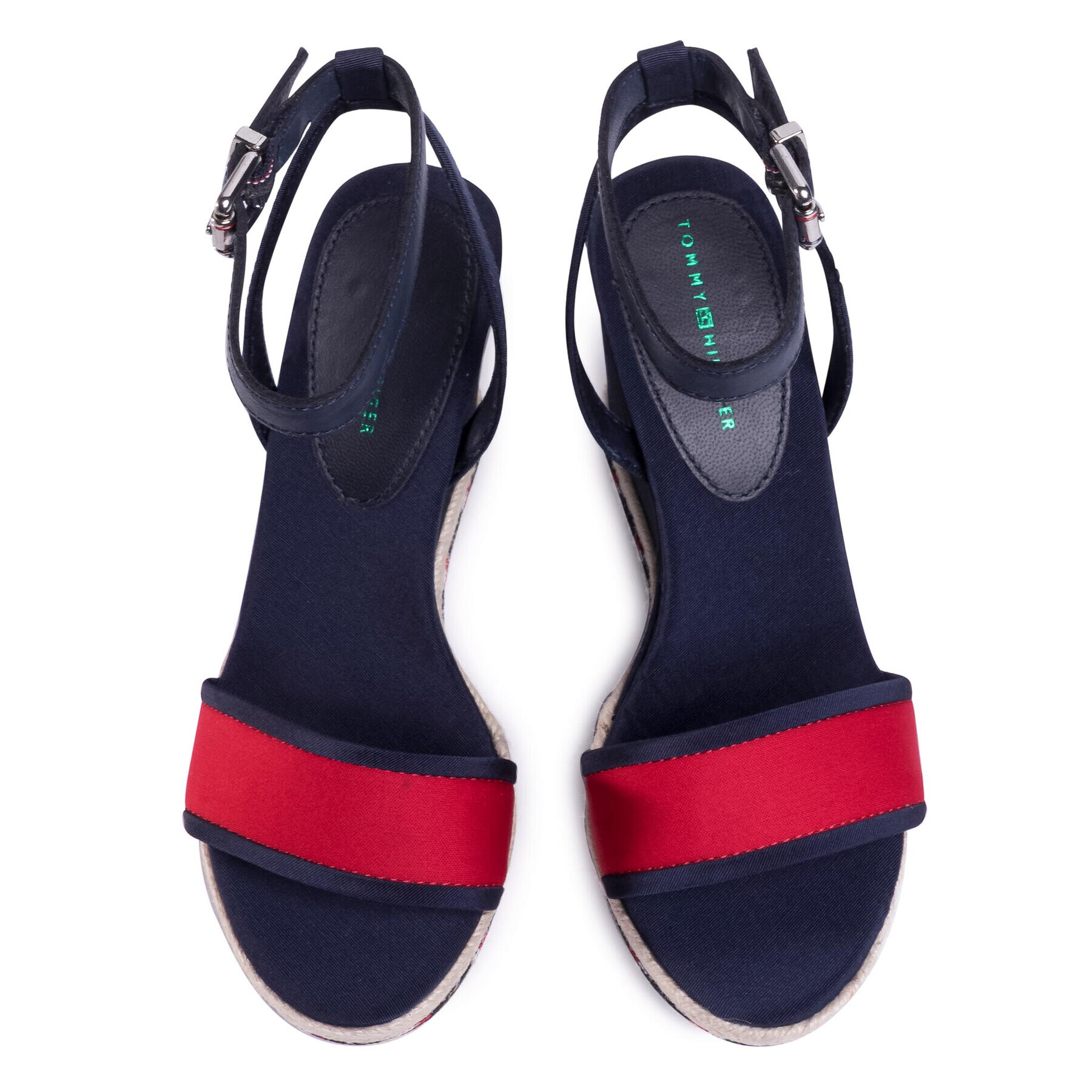 Tommy Hilfiger Espadrile Sporty Textile High Wedge FW0FW04780 Bleumarin - Pled.ro