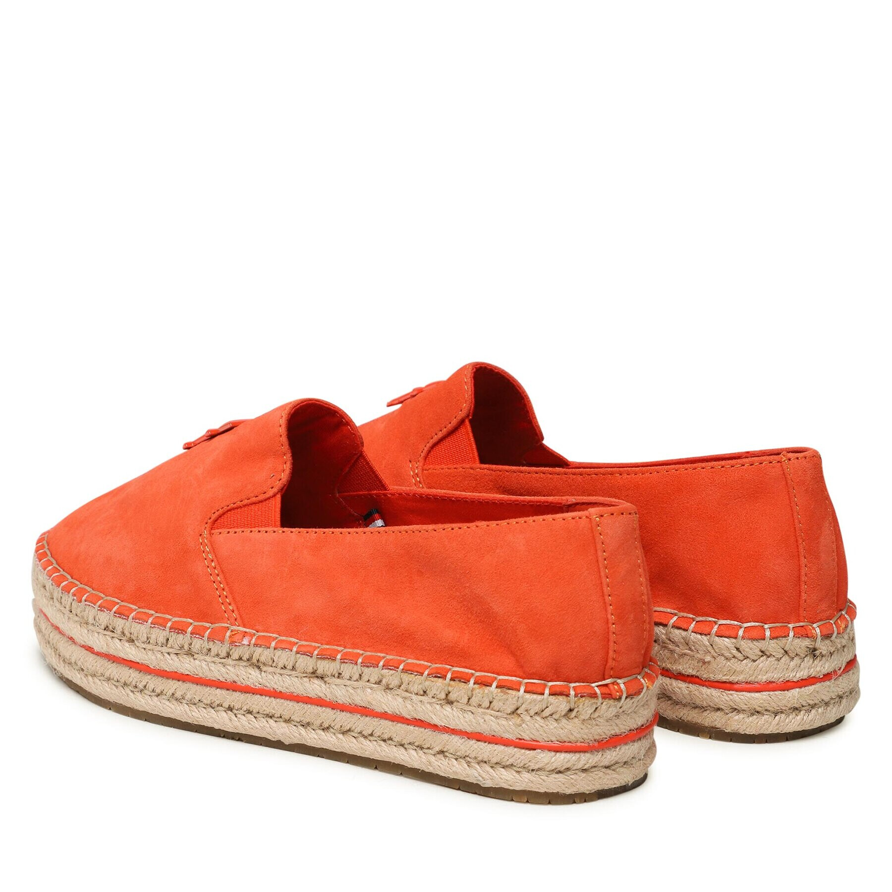 Tommy Hilfiger Espadrile Th Suede Flatform Espadrille FW0FW07069 Portocaliu - Pled.ro