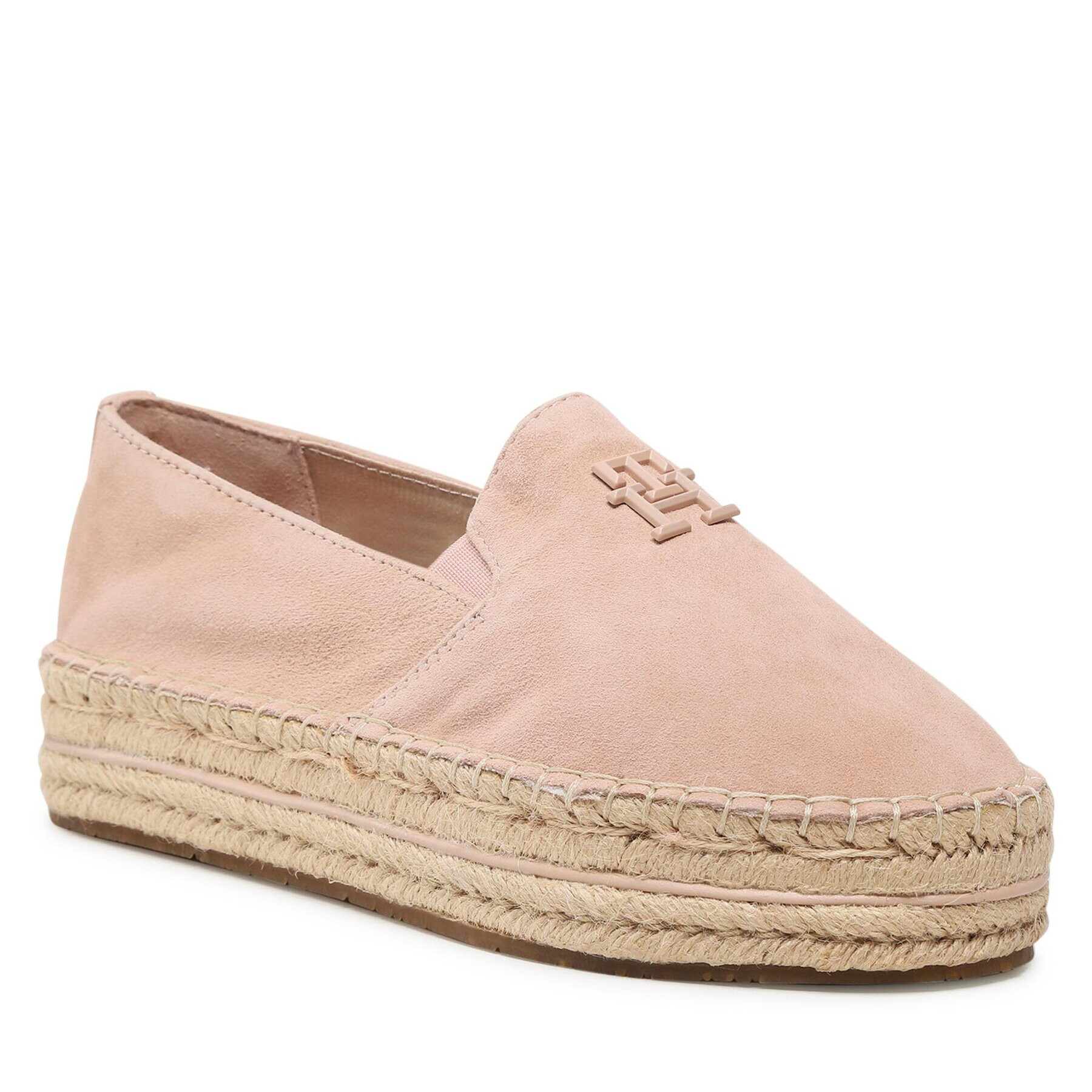 Tommy Hilfiger Espadrile Th Suede Flatform Espadrille FW0FW07069 Roz - Pled.ro