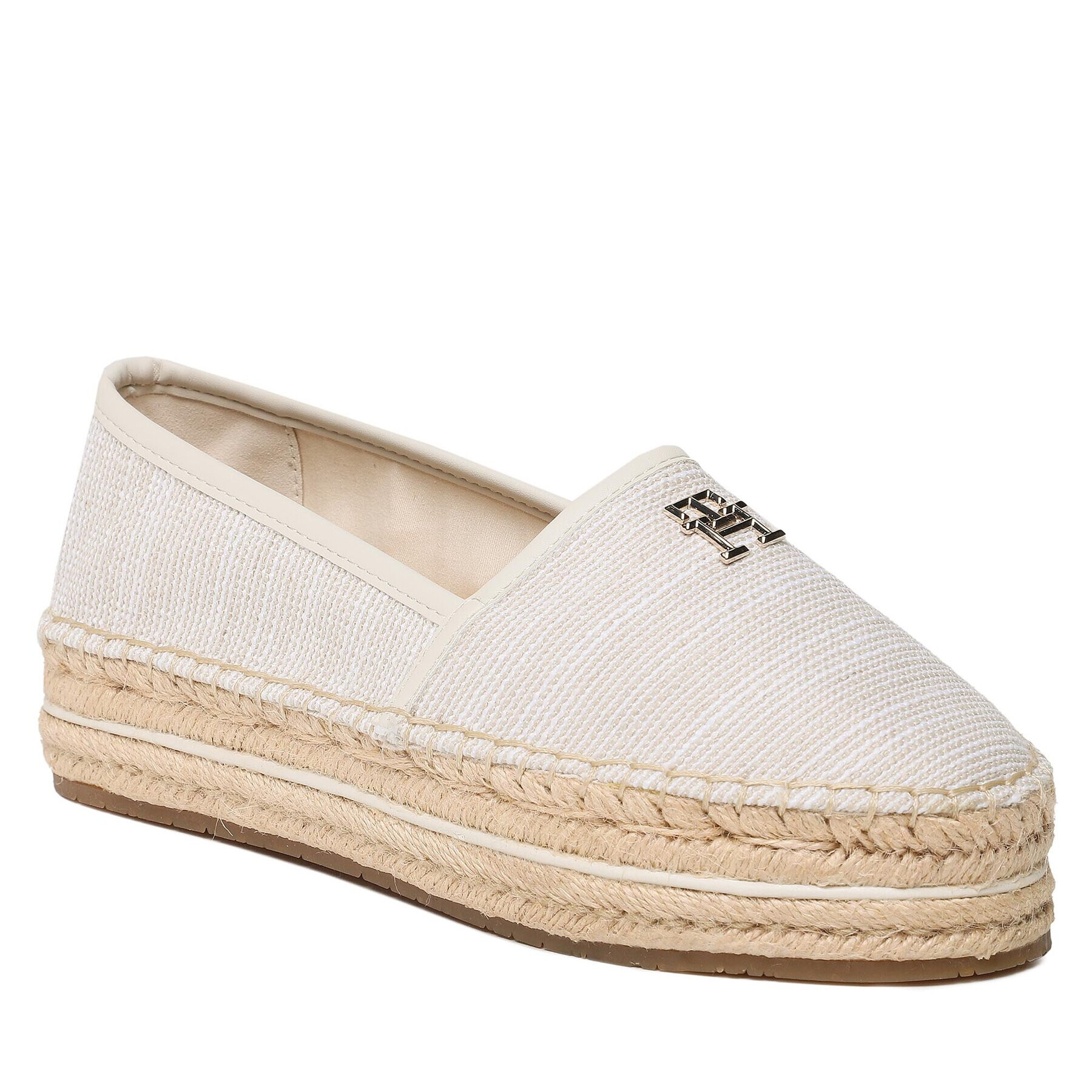 Tommy Hilfiger Espadrile Th Woven Espadrille FW0FW07343 Bej - Pled.ro