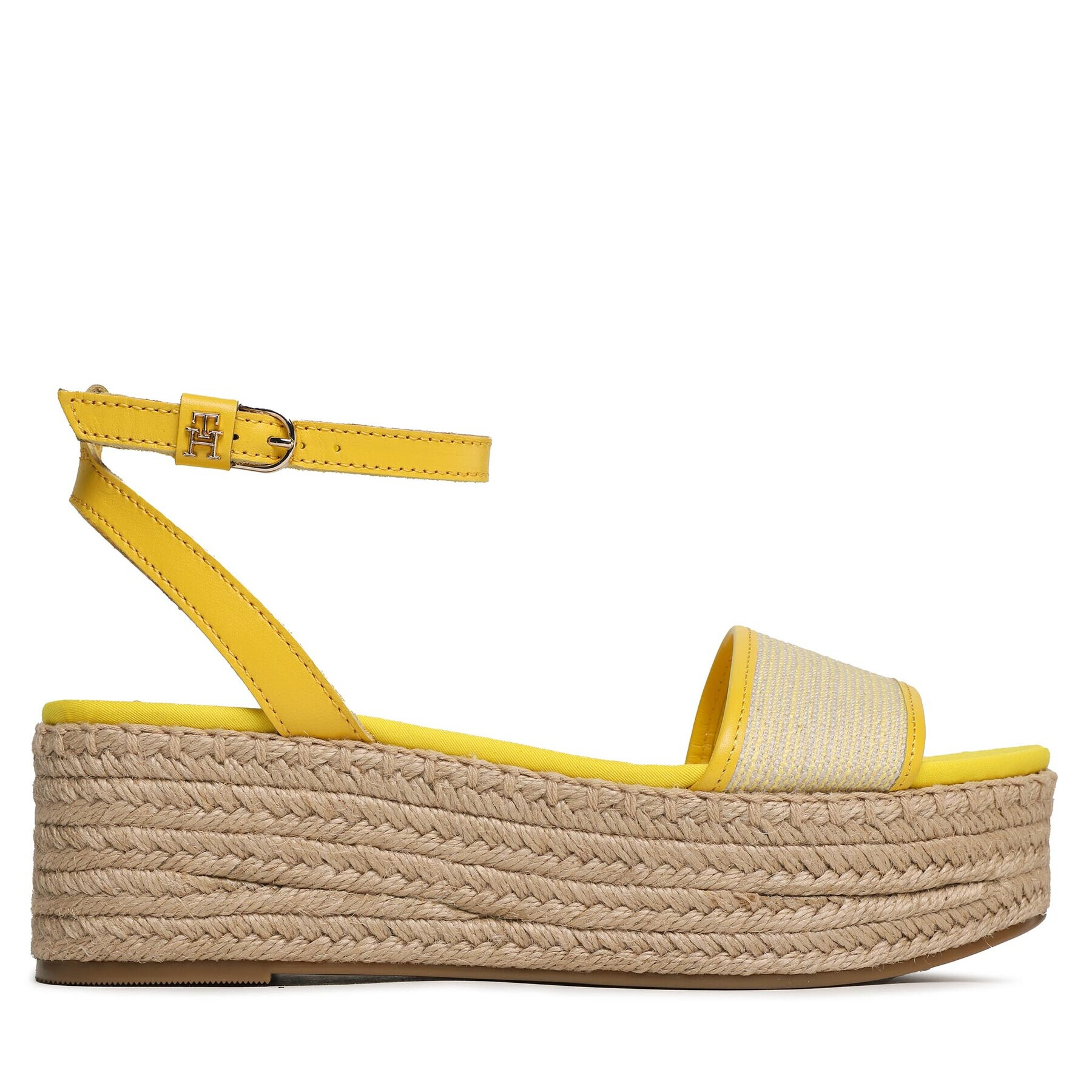 Tommy Hilfiger Espadrile Th Woven Platform Sandal FW0FW07345 Galben - Pled.ro