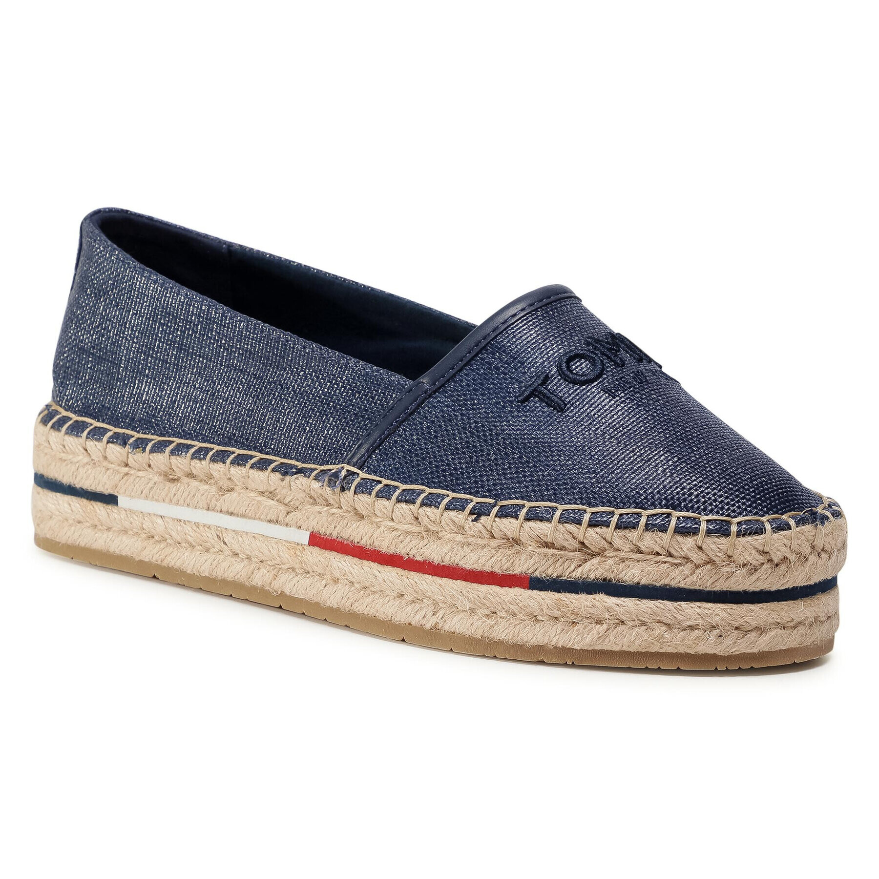 Tommy Hilfiger Espadrile Tropical Fade Espadrille FW0FW05019 Bleumarin - Pled.ro