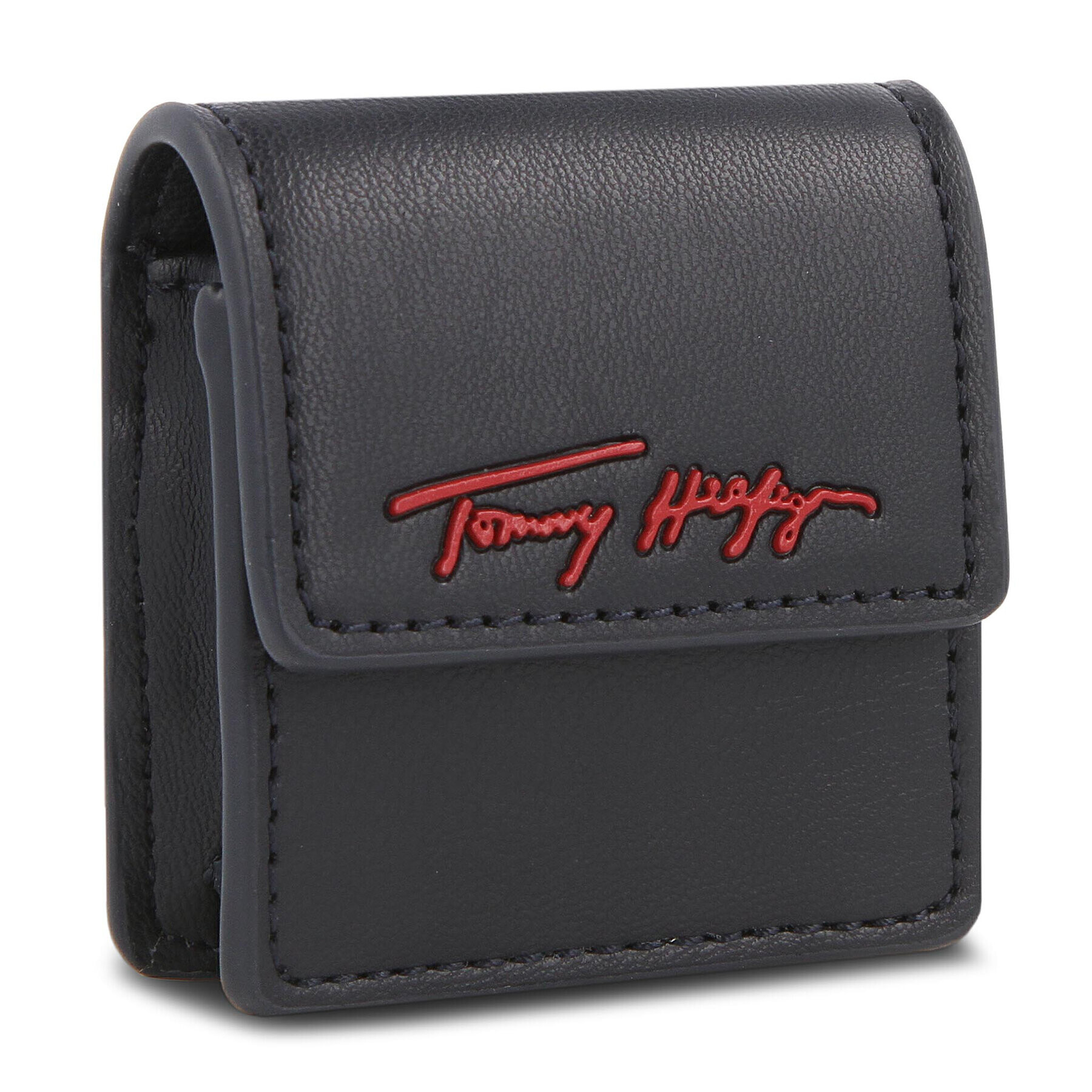 Tommy Hilfiger Etui pentru căști Iconic Tommy Earphone Case Sign AW0AW10847 Bleumarin - Pled.ro