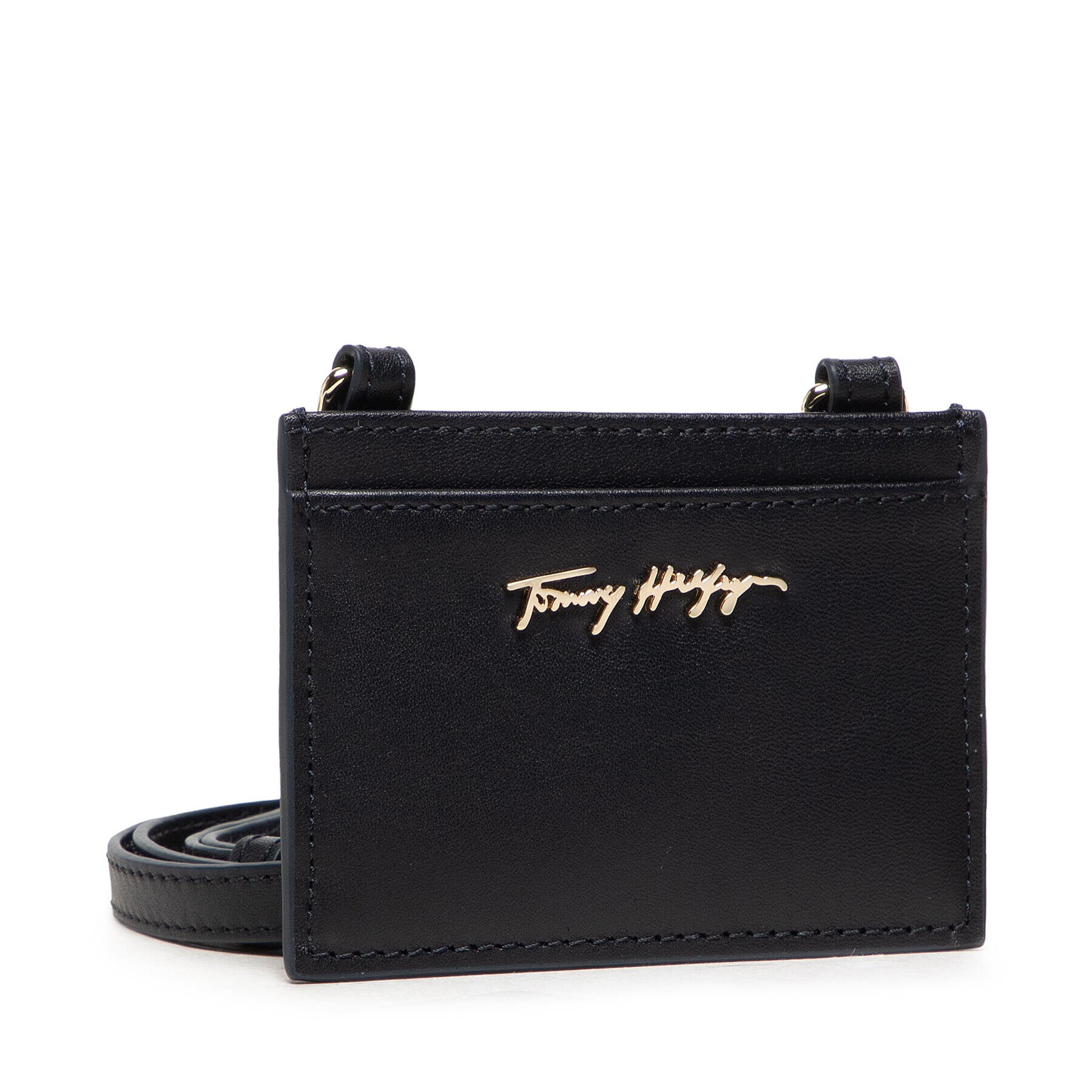 Tommy Hilfiger Etui pentru carduri Essential Leather Cc Holder AW0AW10536 Bleumarin - Pled.ro