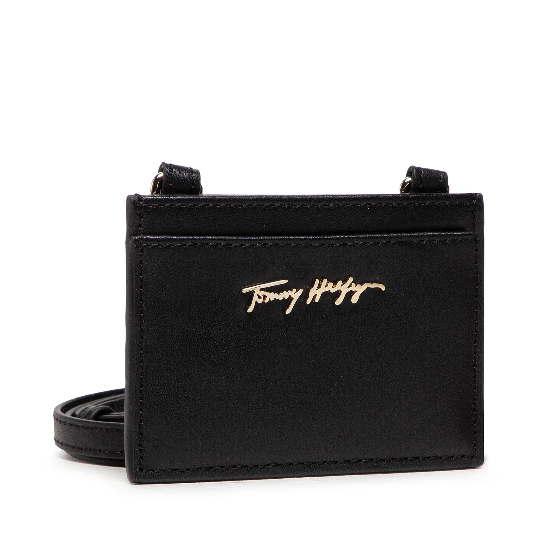 Tommy Hilfiger Etui pentru carduri Essential Leather Cc Holder AW0AW10536 Negru - Pled.ro