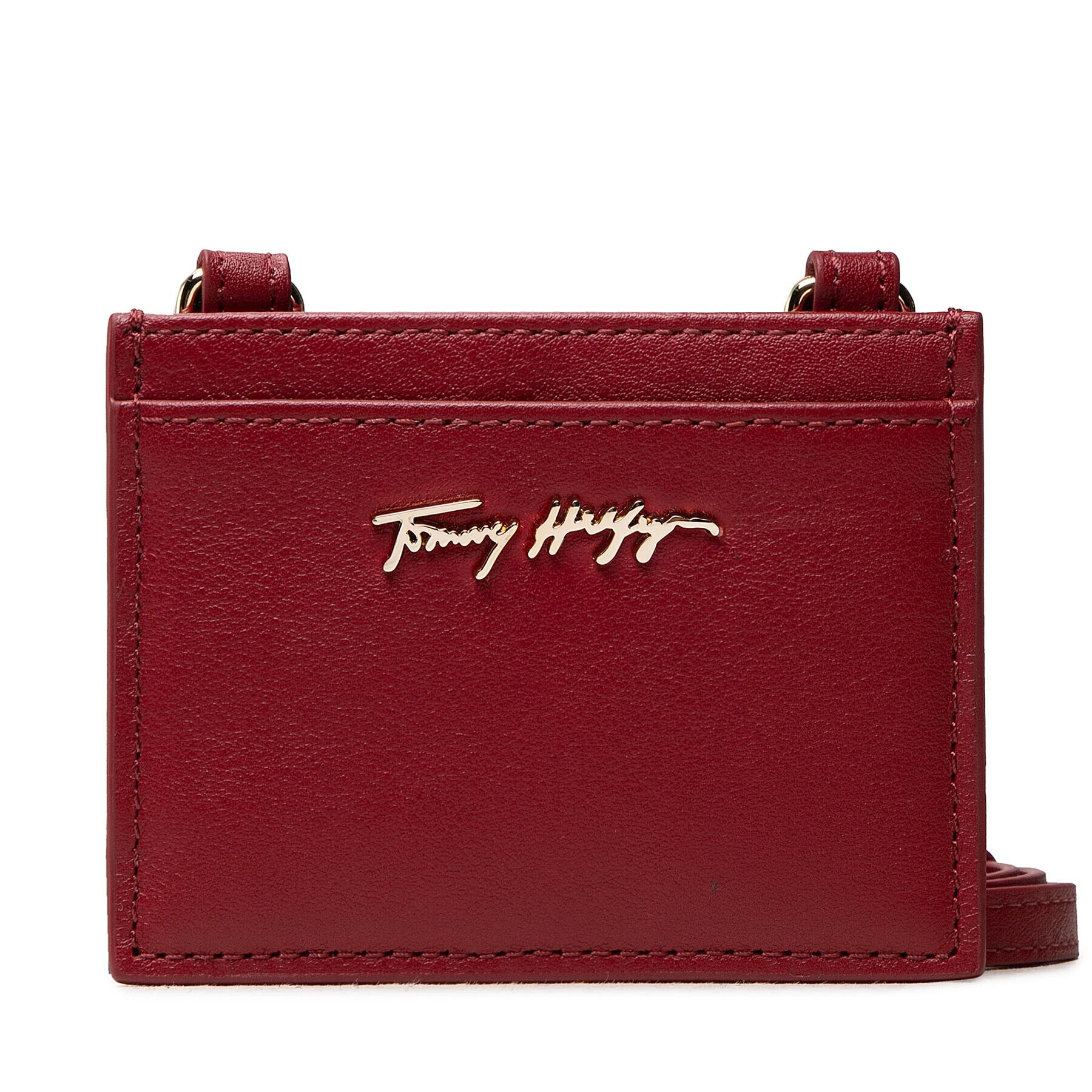 Tommy Hilfiger Etui pentru carduri Essential Leather Cc Holder AW0AW10536 Roșu - Pled.ro