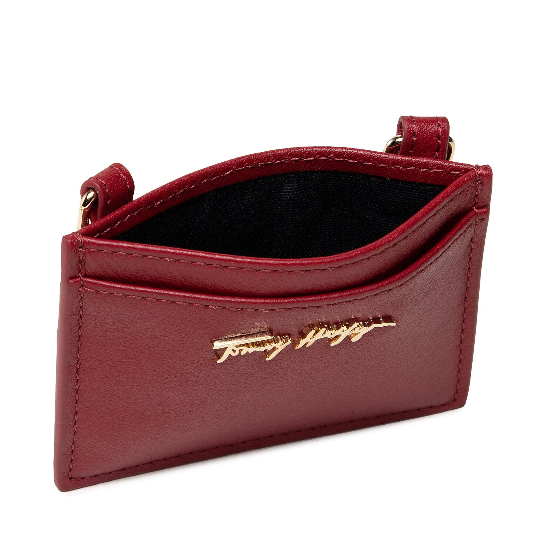 Tommy Hilfiger Etui pentru carduri Essential Leather Cc Holder AW0AW10536 Roșu - Pled.ro