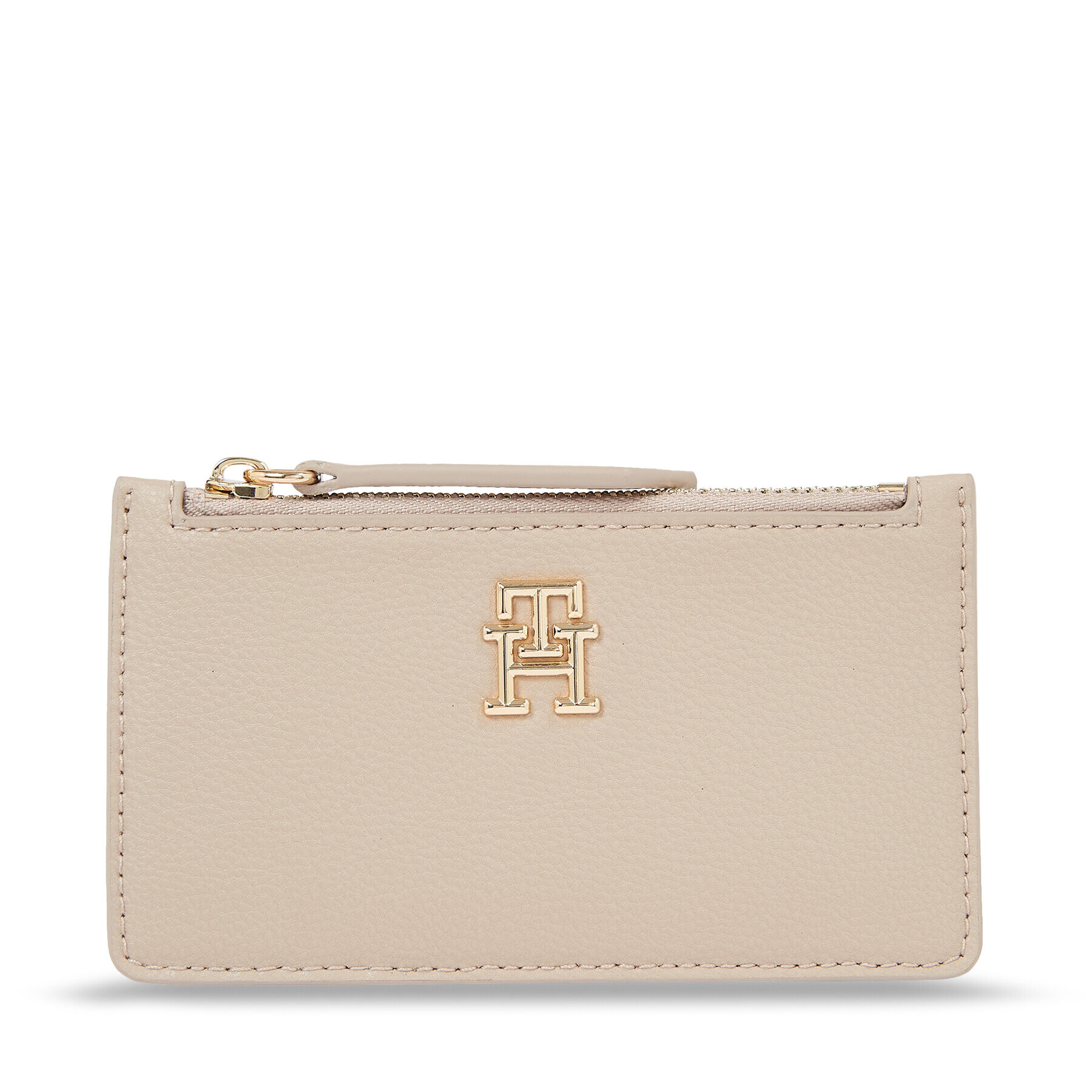 Tommy Hilfiger Etui pentru carduri Hilfiger Staple Cc Holder Zip AW0AW15267 Bej - Pled.ro