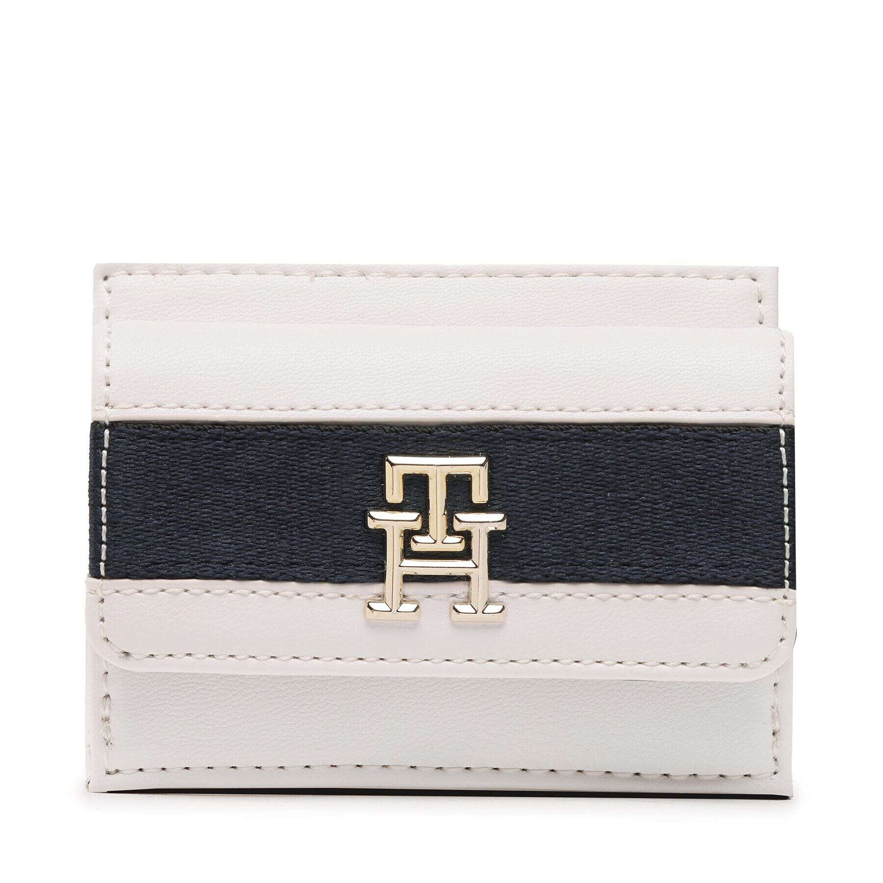 Tommy Hilfiger Etui pentru carduri Iconic Tommy Cc Holder Stripe AW0AW14641 Alb - Pled.ro