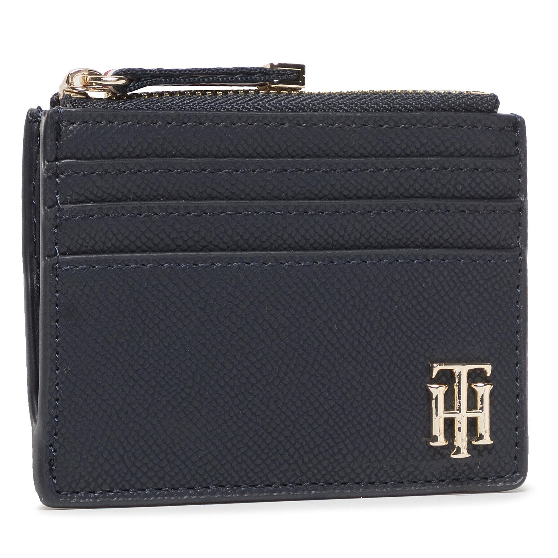 Tommy Hilfiger Etui pentru carduri Saffiano Cc Holder AW0AW08508 Bleumarin - Pled.ro