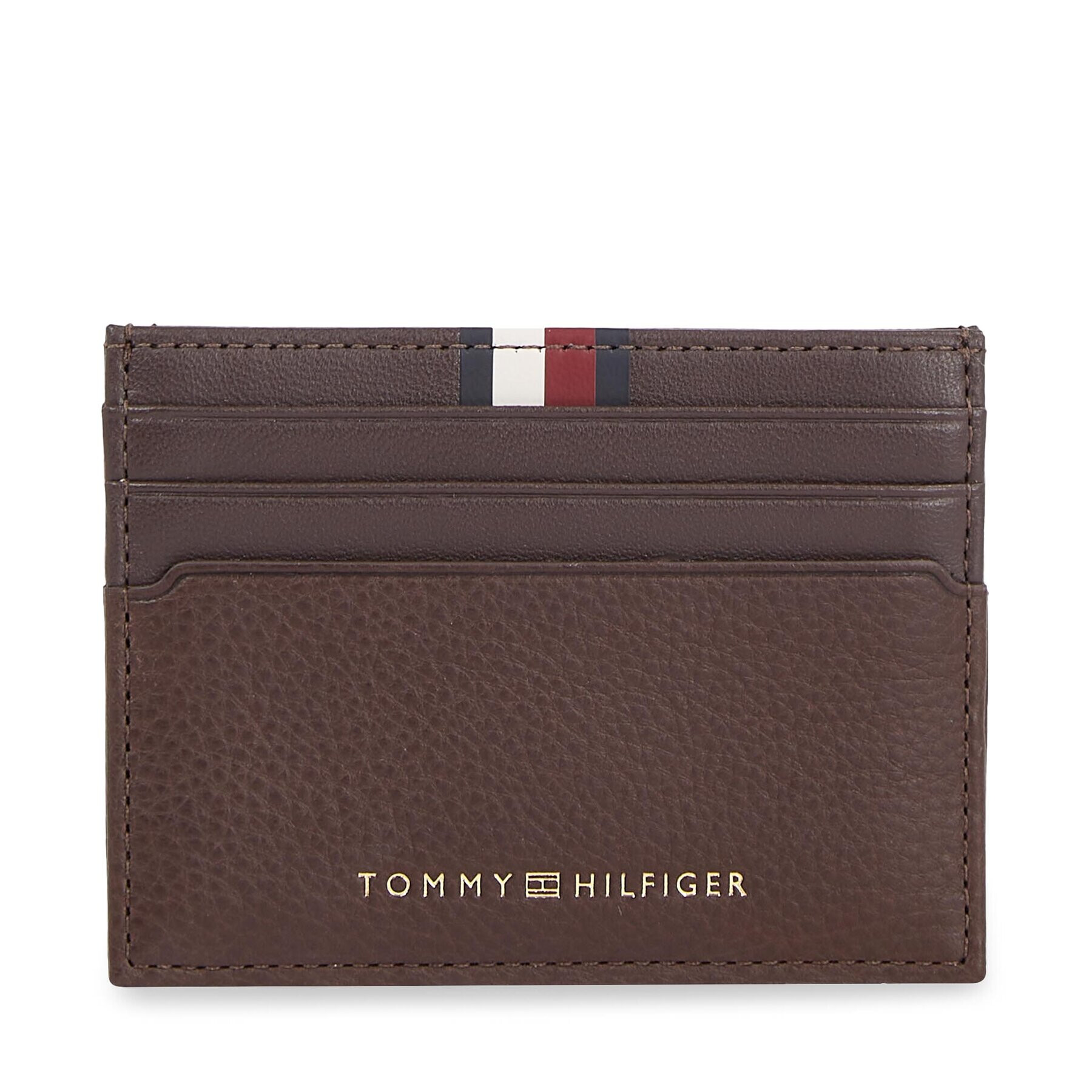 Tommy Hilfiger Etui pentru carduri Th Corp Leather Cc Holder AM0AM11603 Maro - Pled.ro