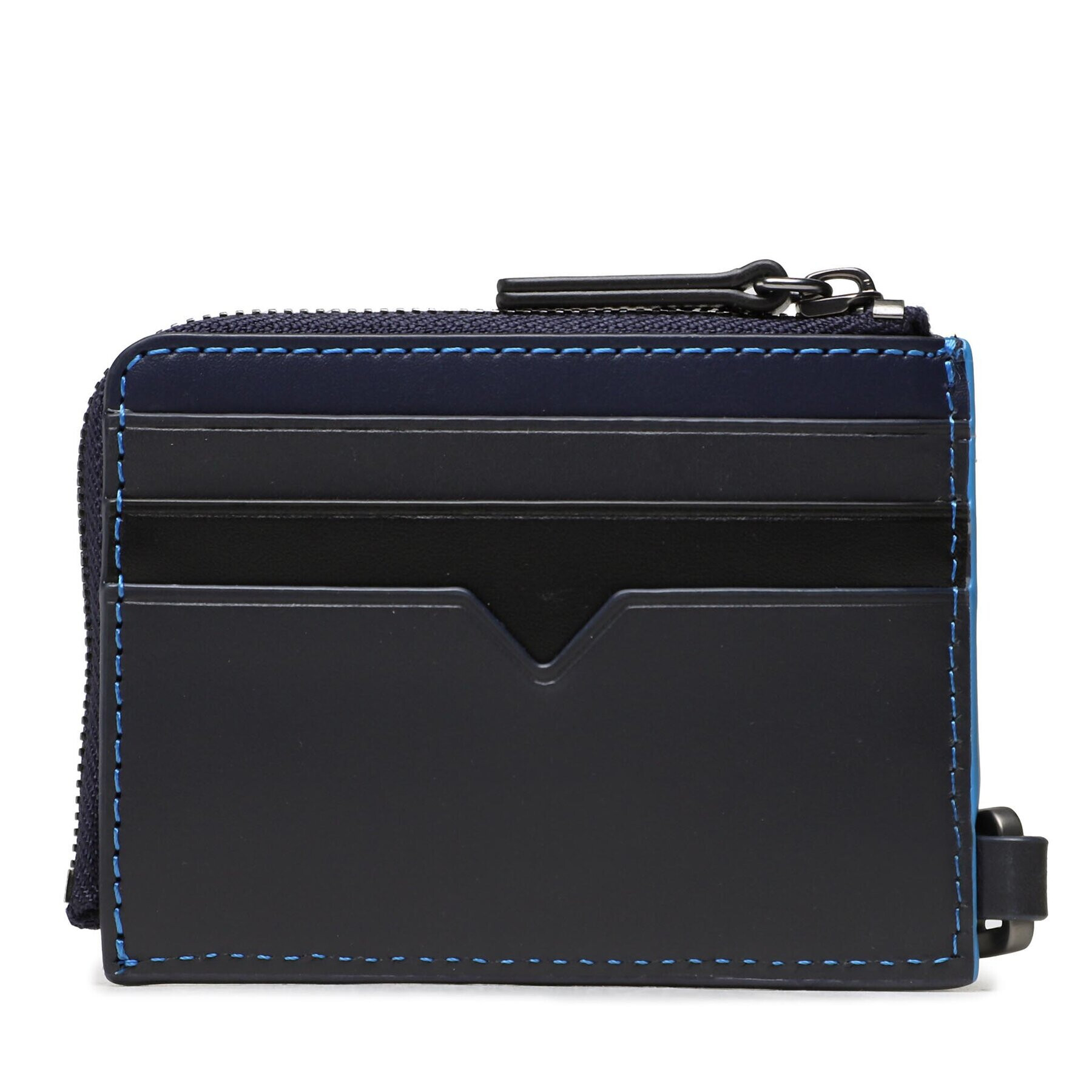 Tommy Hilfiger Etui pentru carduri Th Holder Leather Cc With Zip AM0AM11001 Bleumarin - Pled.ro