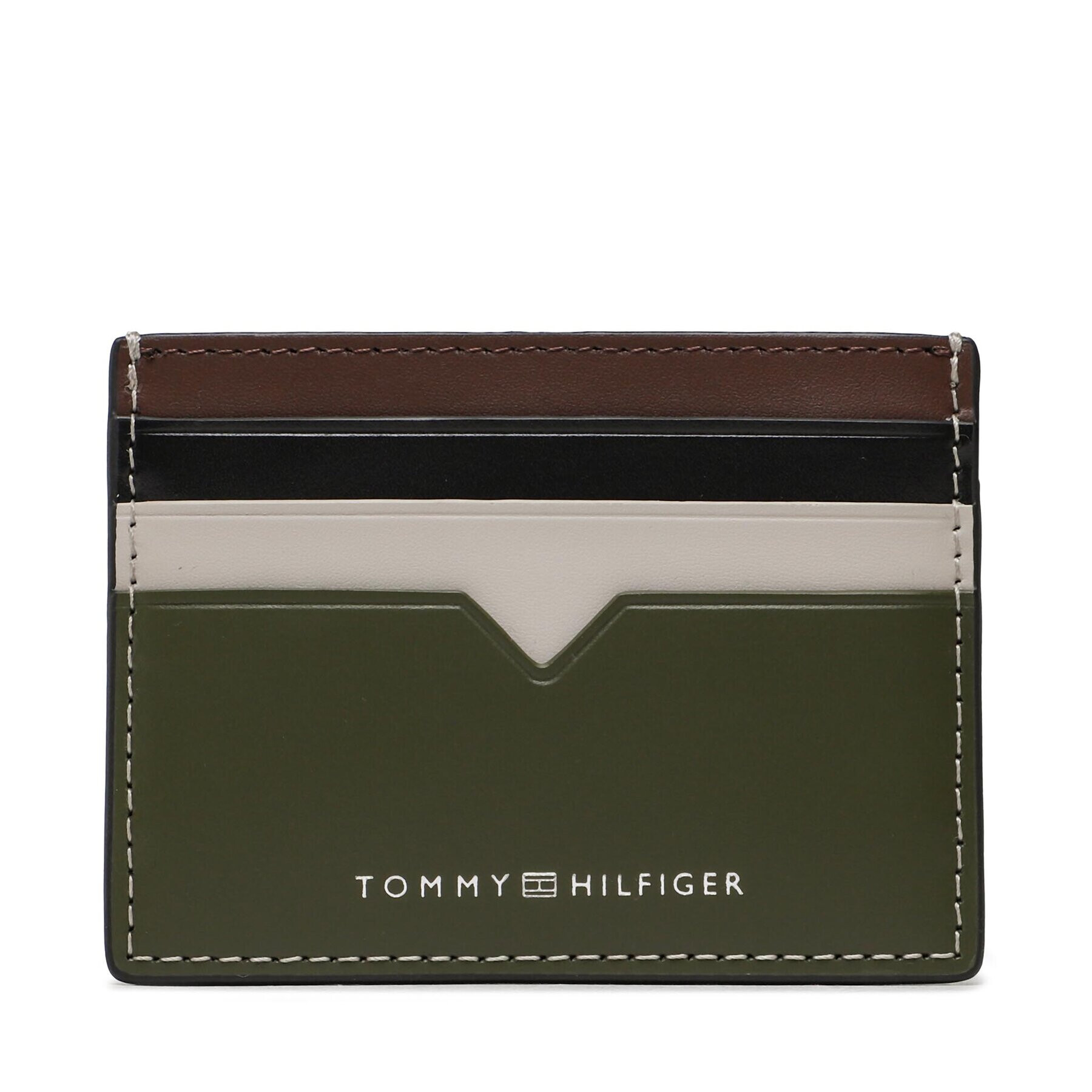 Tommy Hilfiger Etui pentru carduri Th Modern Lather Cc Holder AM0AM10994 Kaki - Pled.ro