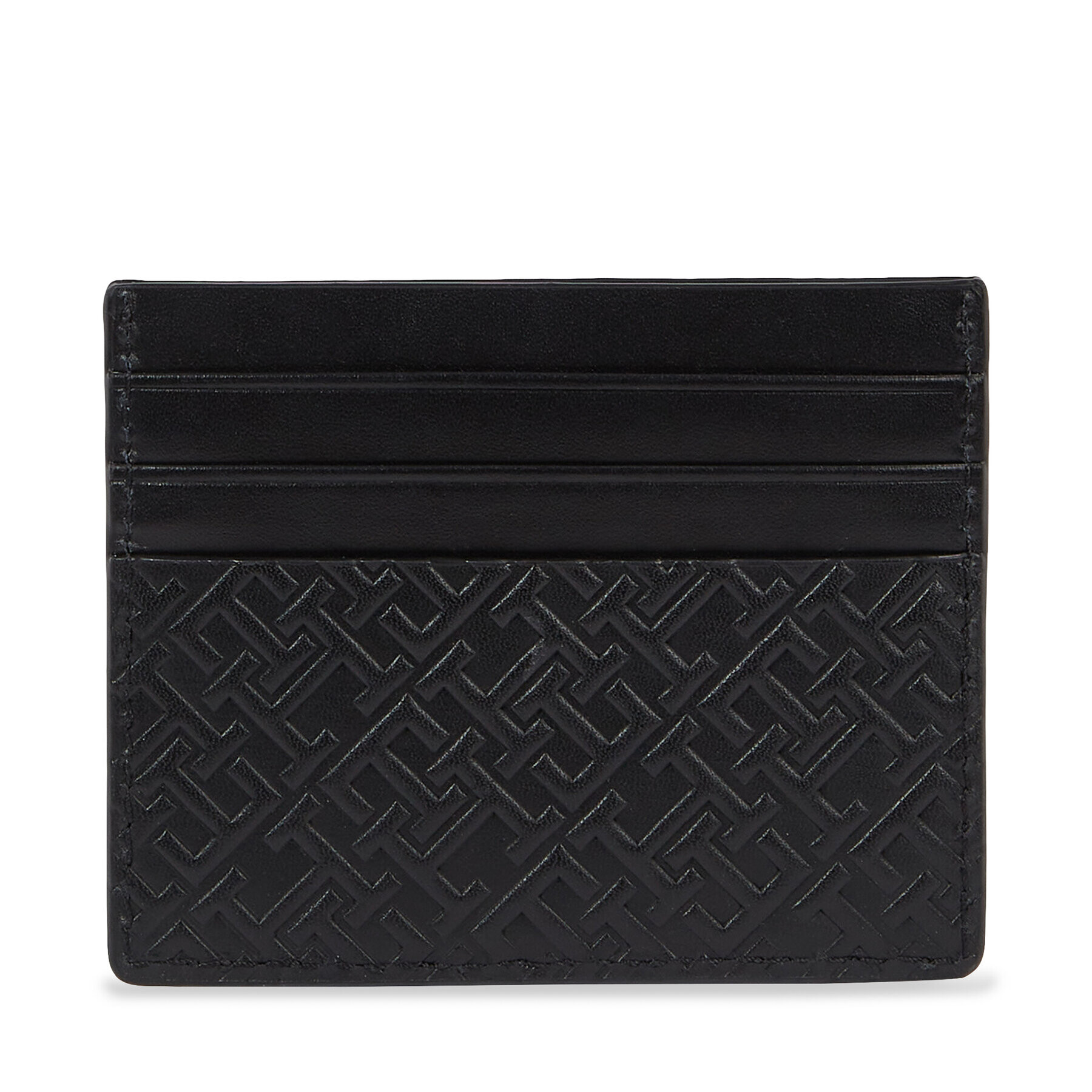 Tommy Hilfiger Etui pentru carduri Th Monogram Leather Cc Holder AM0AM11592 Negru - Pled.ro