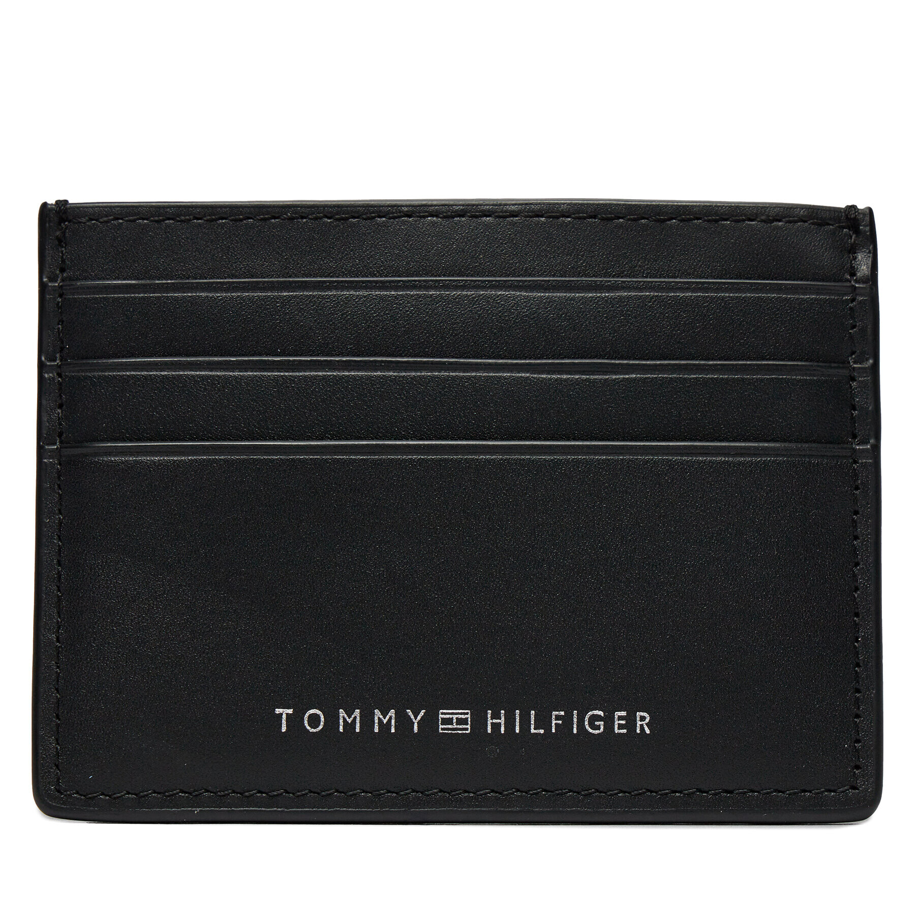 Tommy Hilfiger Etui pentru carduri Th Spw Leather Cc Holder AM0AM11845 Negru - Pled.ro