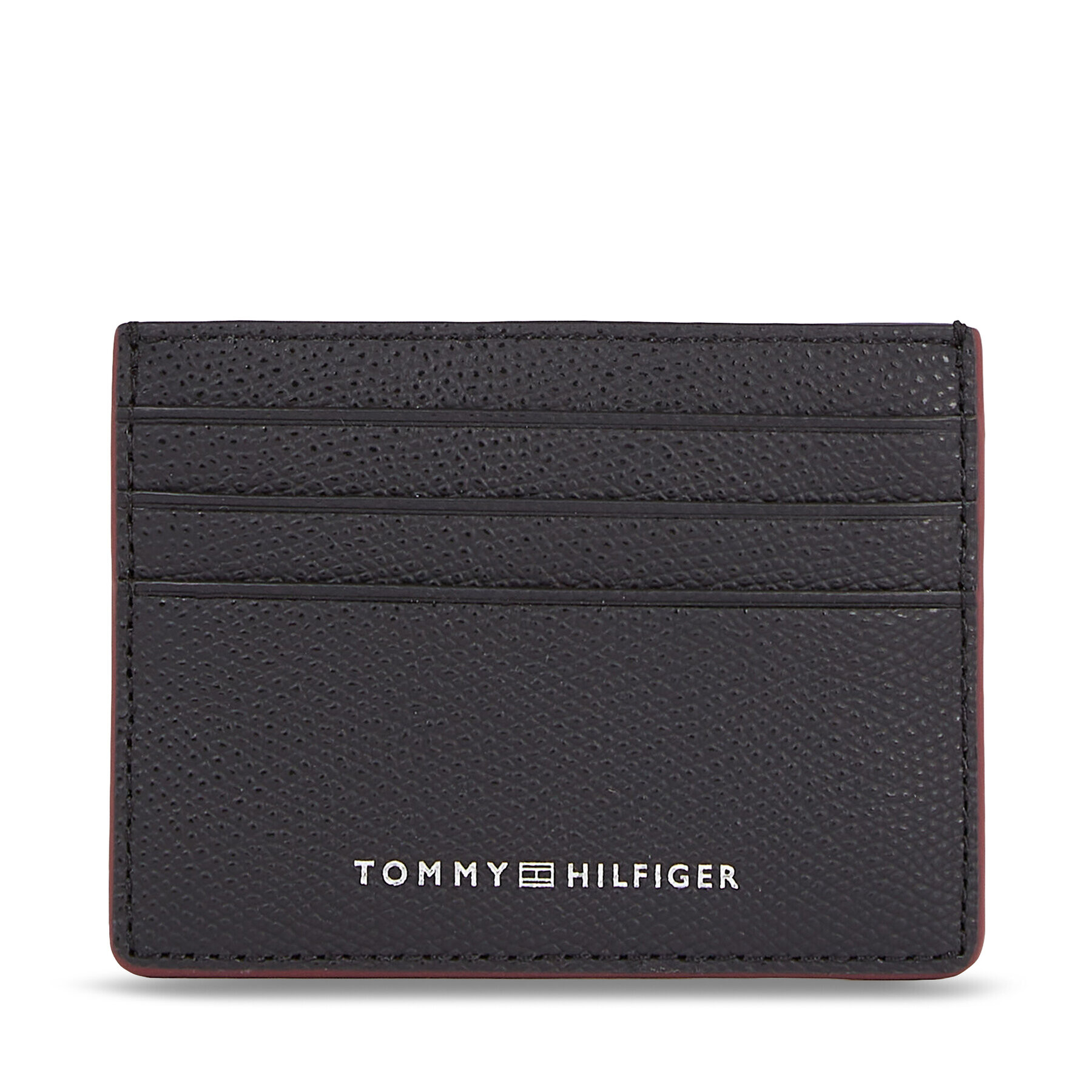 Tommy Hilfiger Etui pentru carduri Th Struc Leather Cc Holder AM0AM11606 Negru - Pled.ro