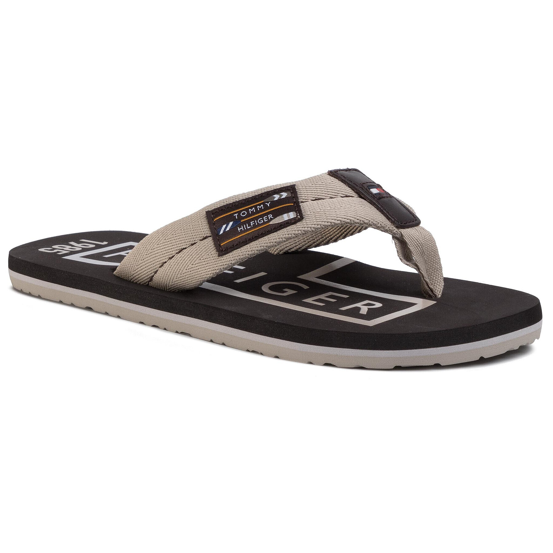 Tommy Hilfiger Flip flop Badge Beach Sandal FM0FM02706 Bej - Pled.ro