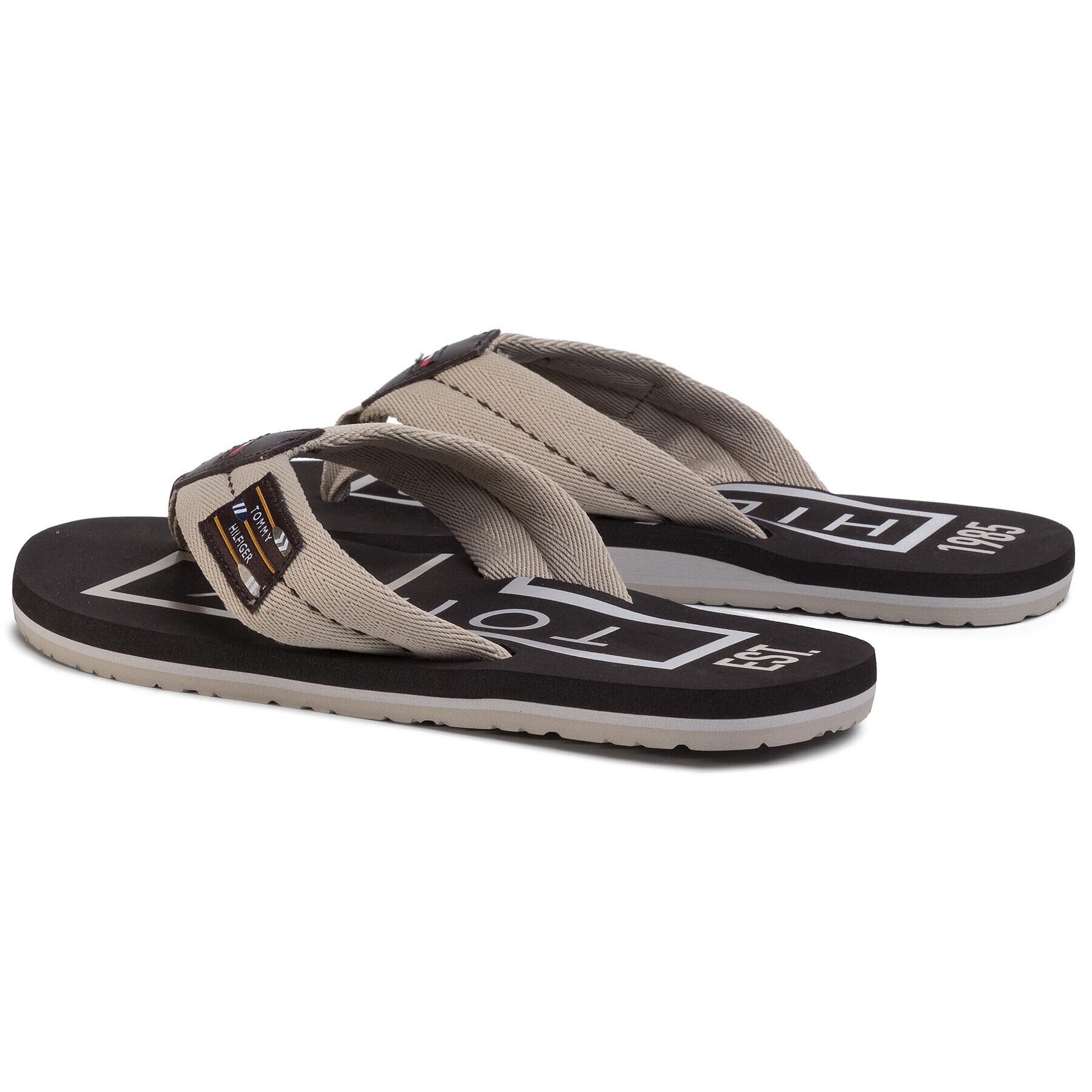 Tommy Hilfiger Flip flop Badge Beach Sandal FM0FM02706 Bej - Pled.ro