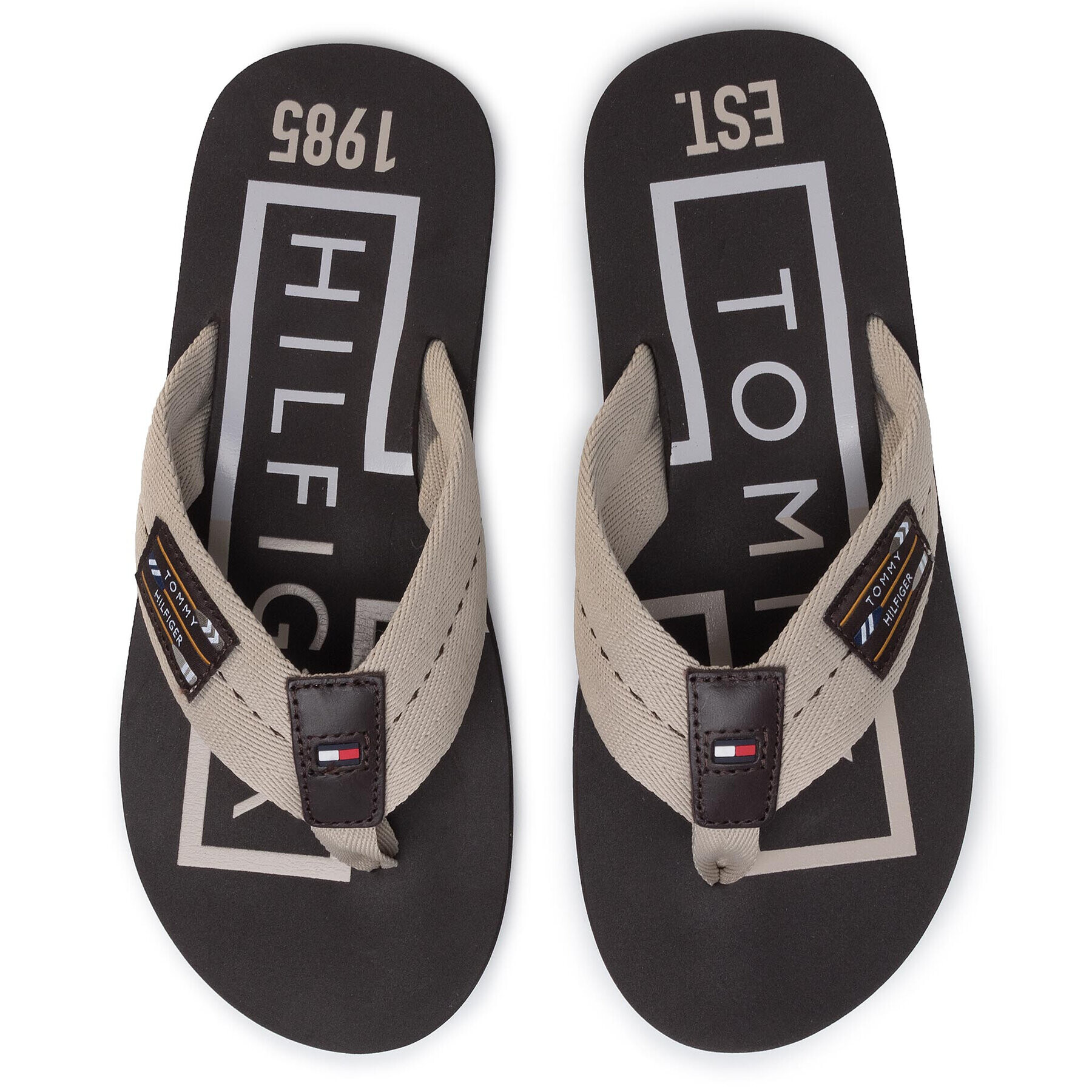 Tommy Hilfiger Flip flop Badge Beach Sandal FM0FM02706 Bej - Pled.ro