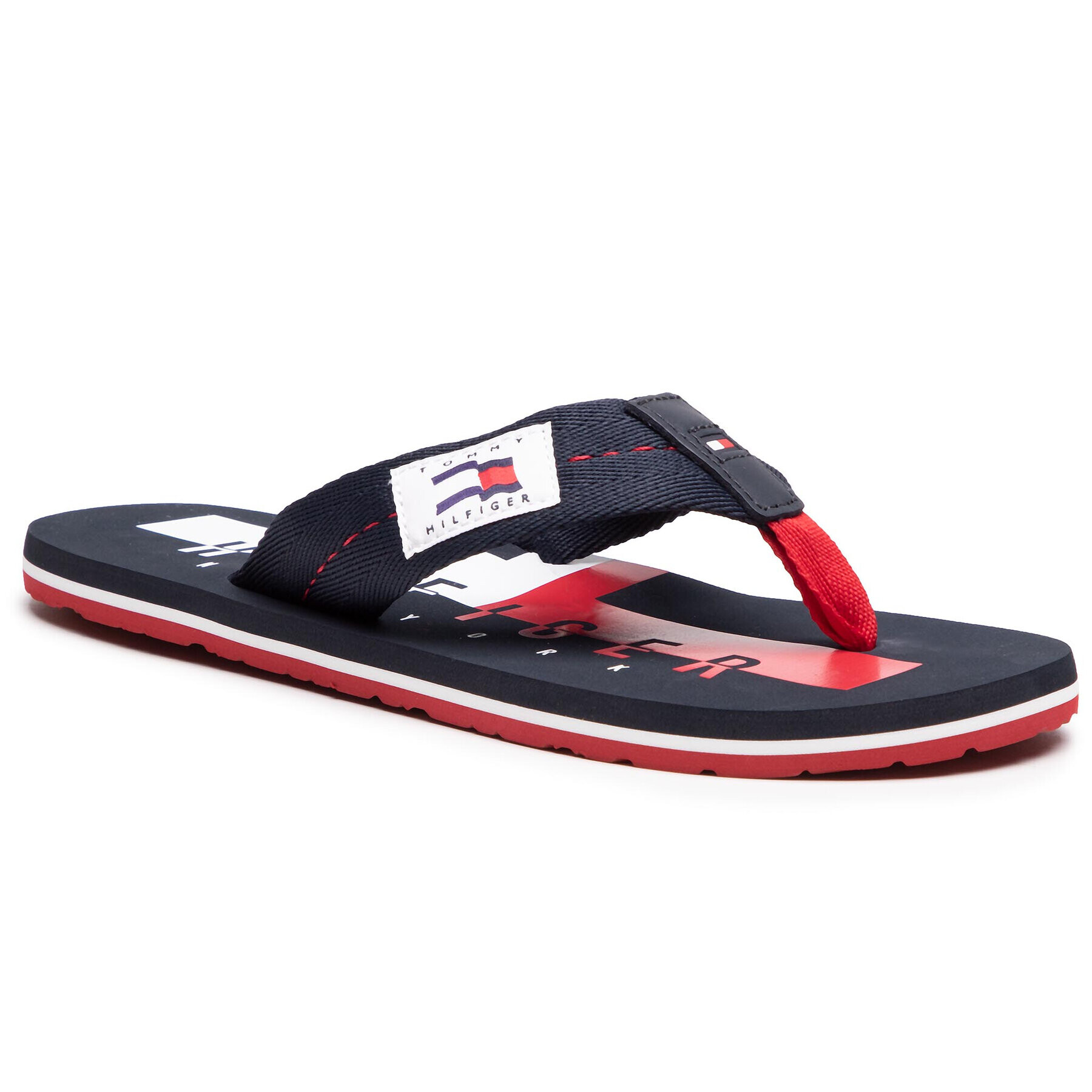 Tommy Hilfiger Flip flop Badge Beach Sandal FM0FM03379 Bleumarin - Pled.ro