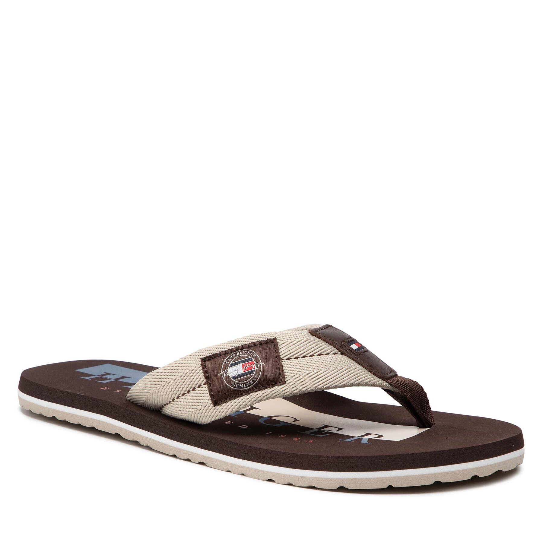 Tommy Hilfiger Flip flop Badge Beach Sandal FM0FM03981 Bej - Pled.ro