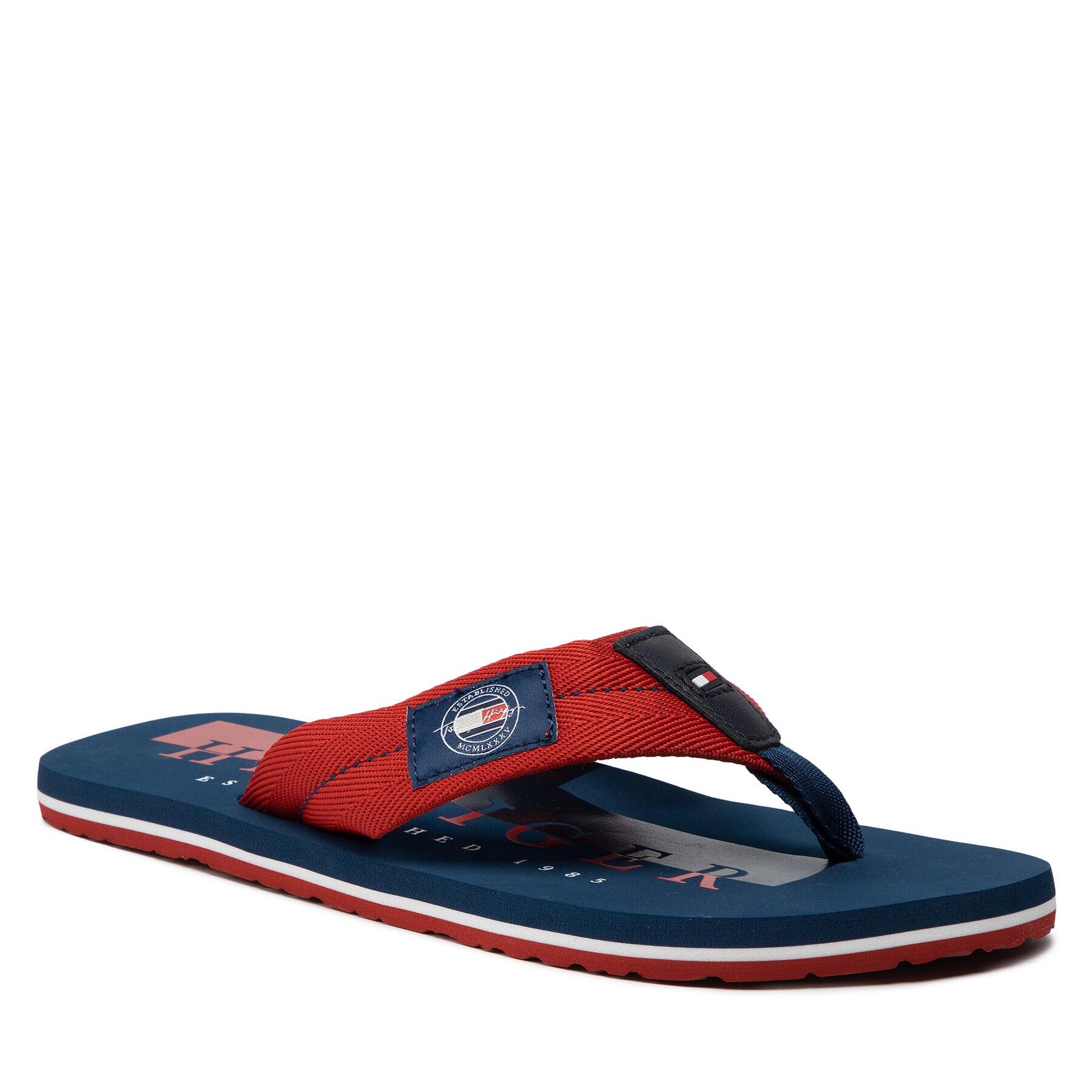 Tommy Hilfiger Flip flop Badge Beach Sandal FM0FM03981 Roșu - Pled.ro