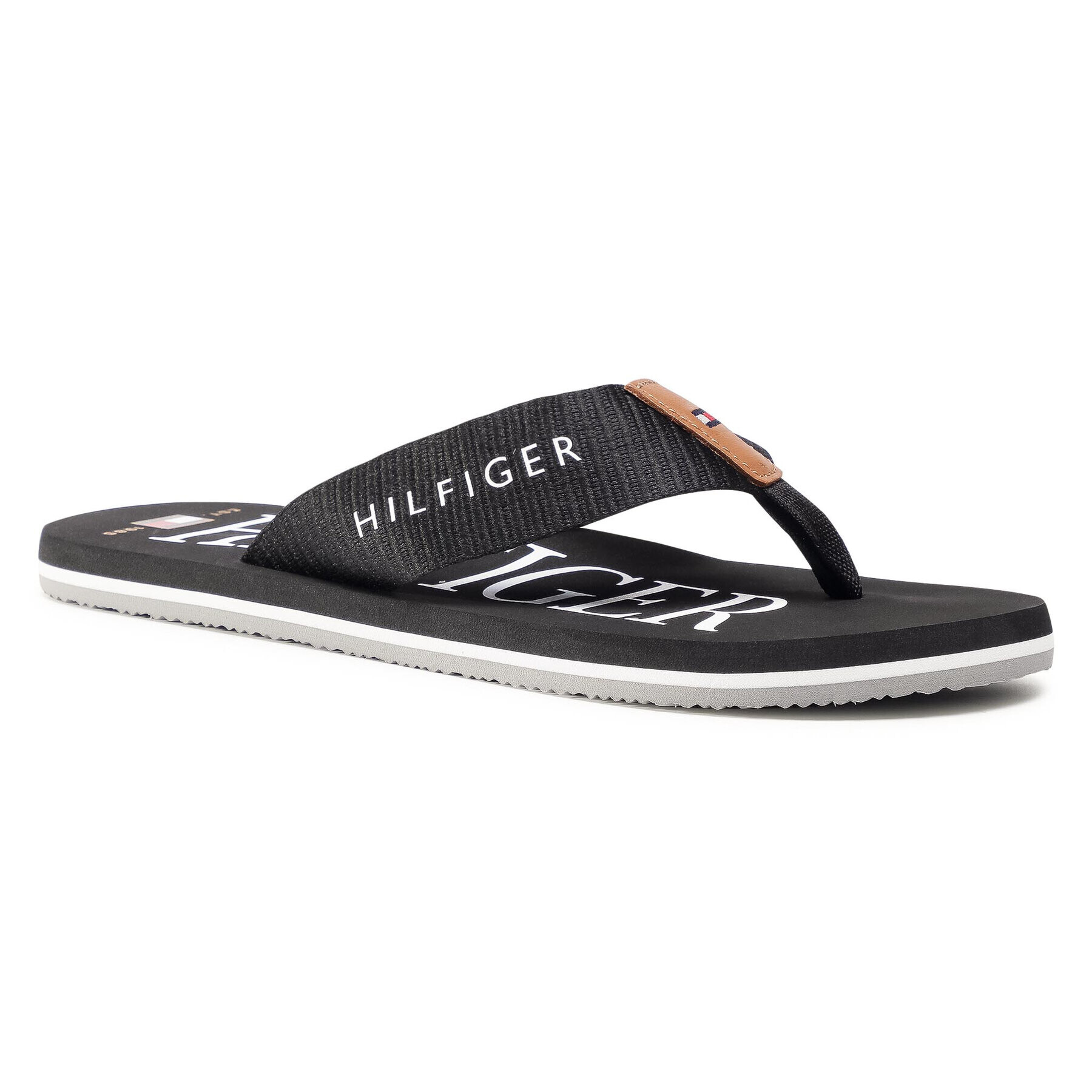 Tommy Hilfiger Flip flop Big Hilfiger Flip Flop FM0FM03097 Negru - Pled.ro