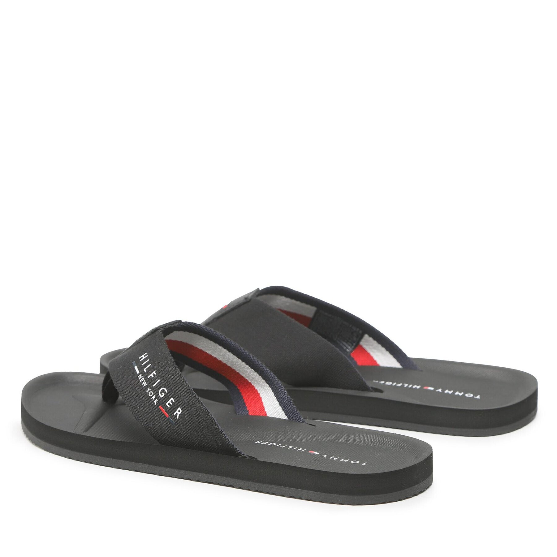 Tommy Hilfiger Flip flop City Beach Sandal Mens FM0FM04408 Negru - Pled.ro