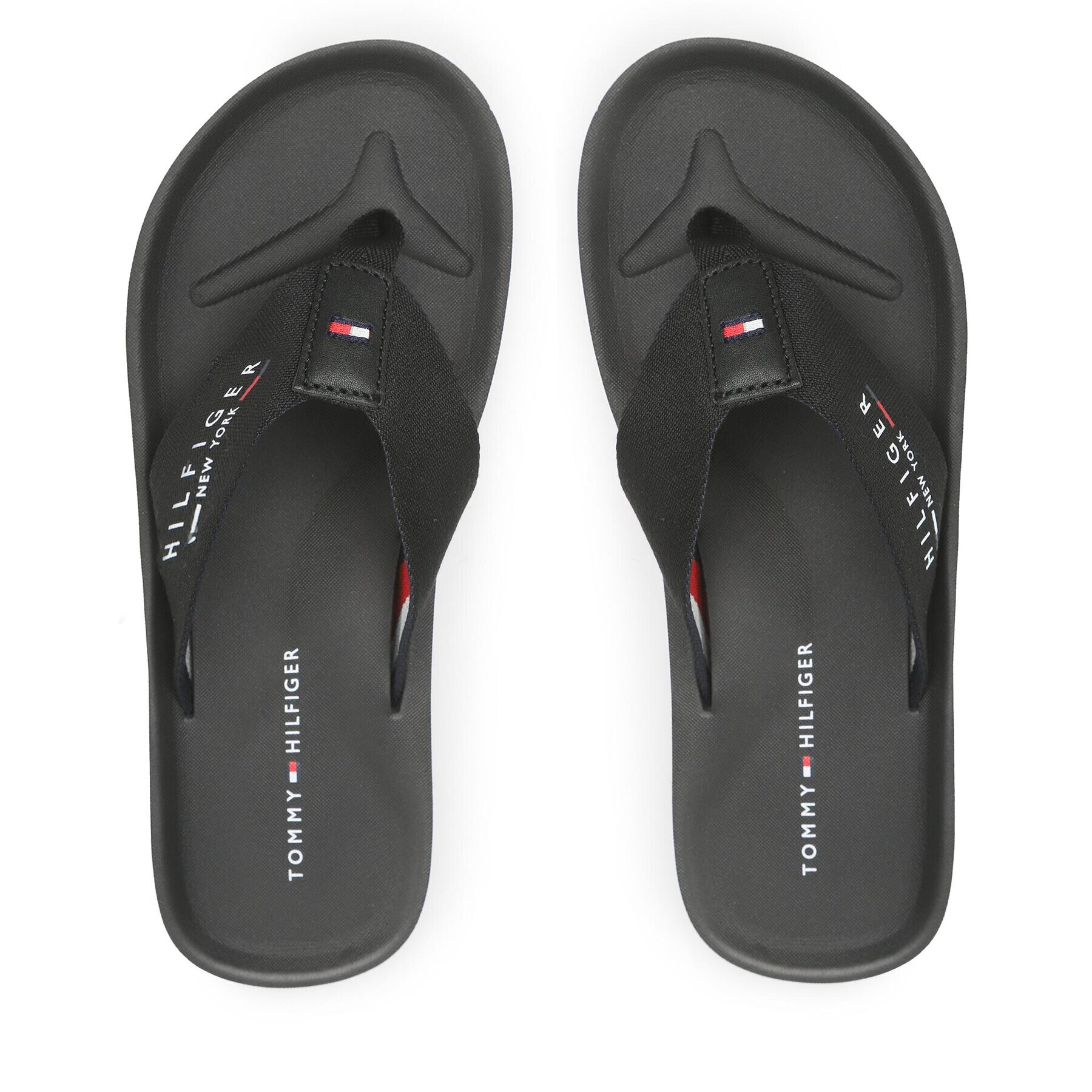 Tommy Hilfiger Flip flop City Beach Sandal Mens FM0FM04408 Negru - Pled.ro