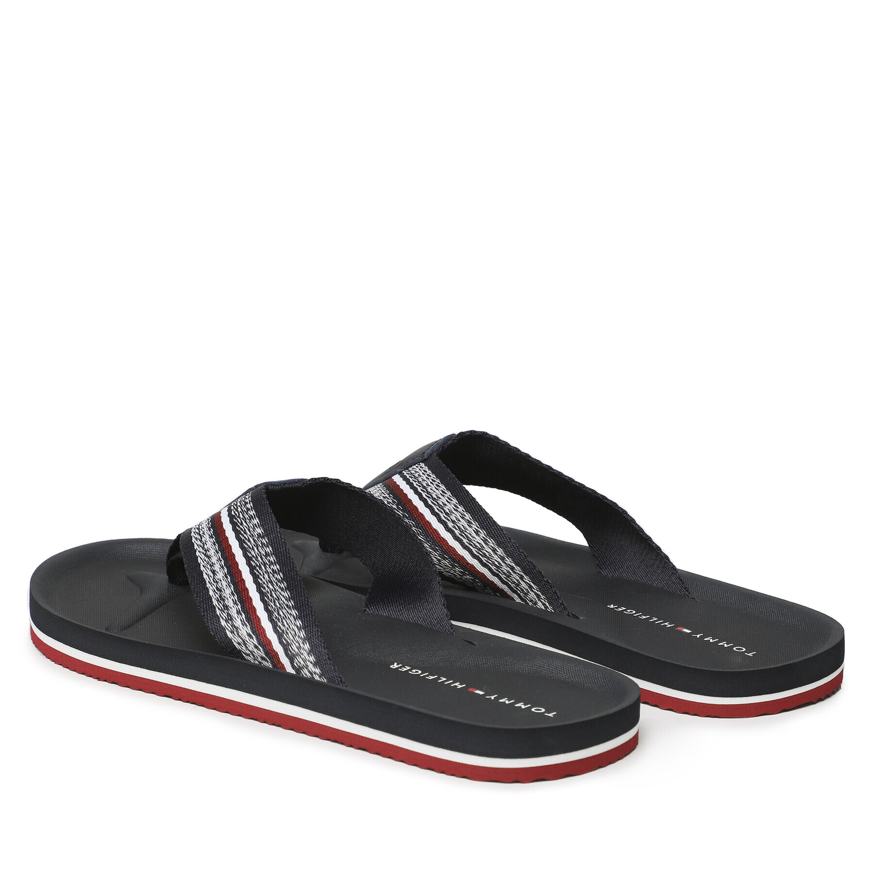 Tommy Hilfiger Flip flop Comfort Corporate Beach Sandal FM0FM04616 Bleumarin - Pled.ro