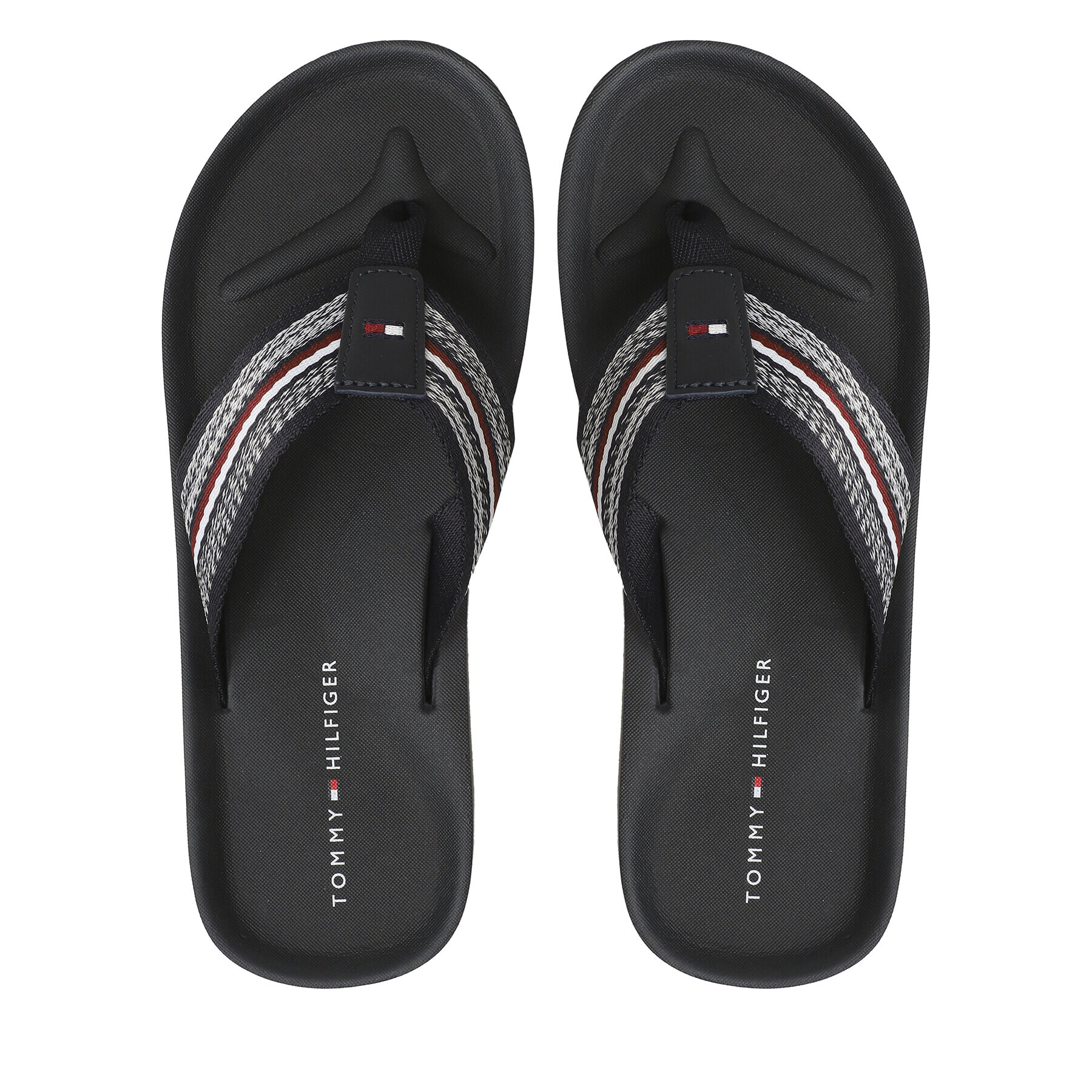 Tommy Hilfiger Flip flop Comfort Corporate Beach Sandal FM0FM04616 Bleumarin - Pled.ro