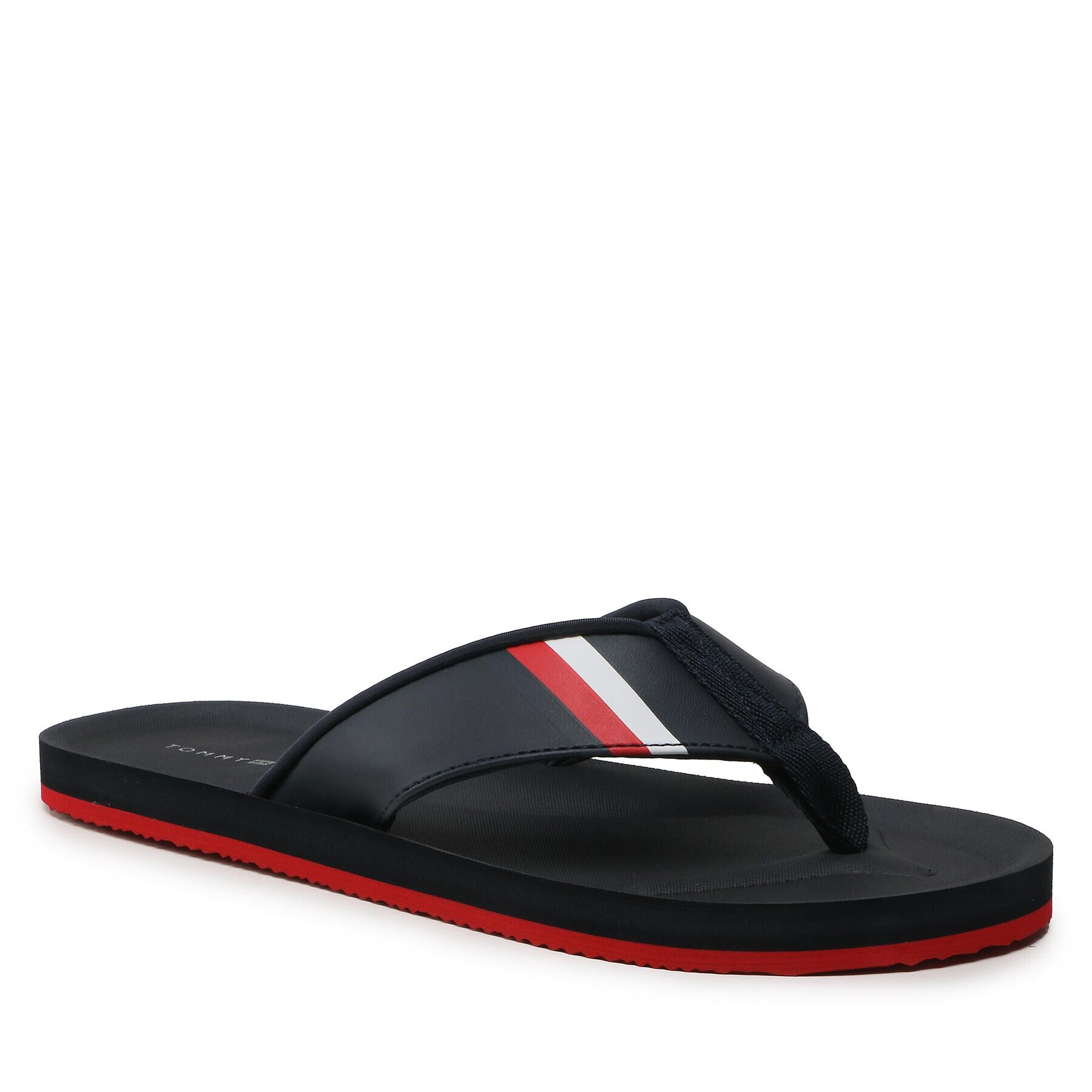 Tommy Hilfiger Flip flop Comfortable Padded Beach Sandal FM0FM04473 Bleumarin - Pled.ro