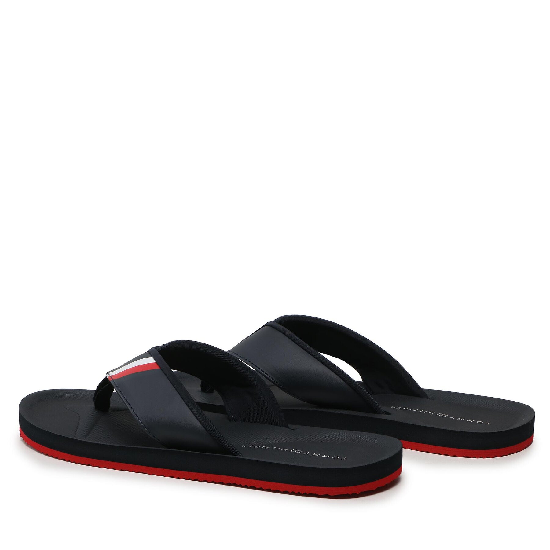 Tommy Hilfiger Flip flop Comfortable Padded Beach Sandal FM0FM04473 Bleumarin - Pled.ro