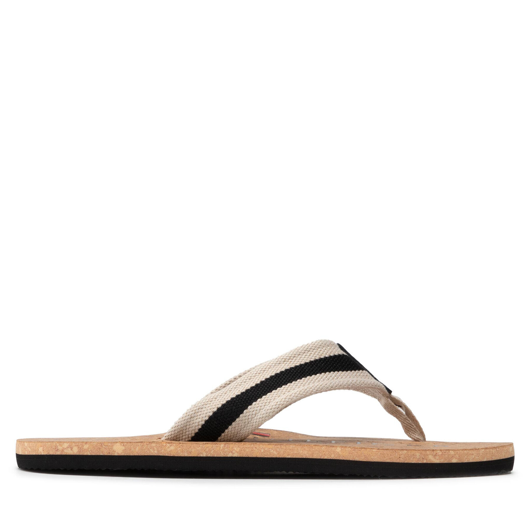 Tommy Hilfiger Flip flop Cork Beach Sandal FM0FM03986 Negru - Pled.ro