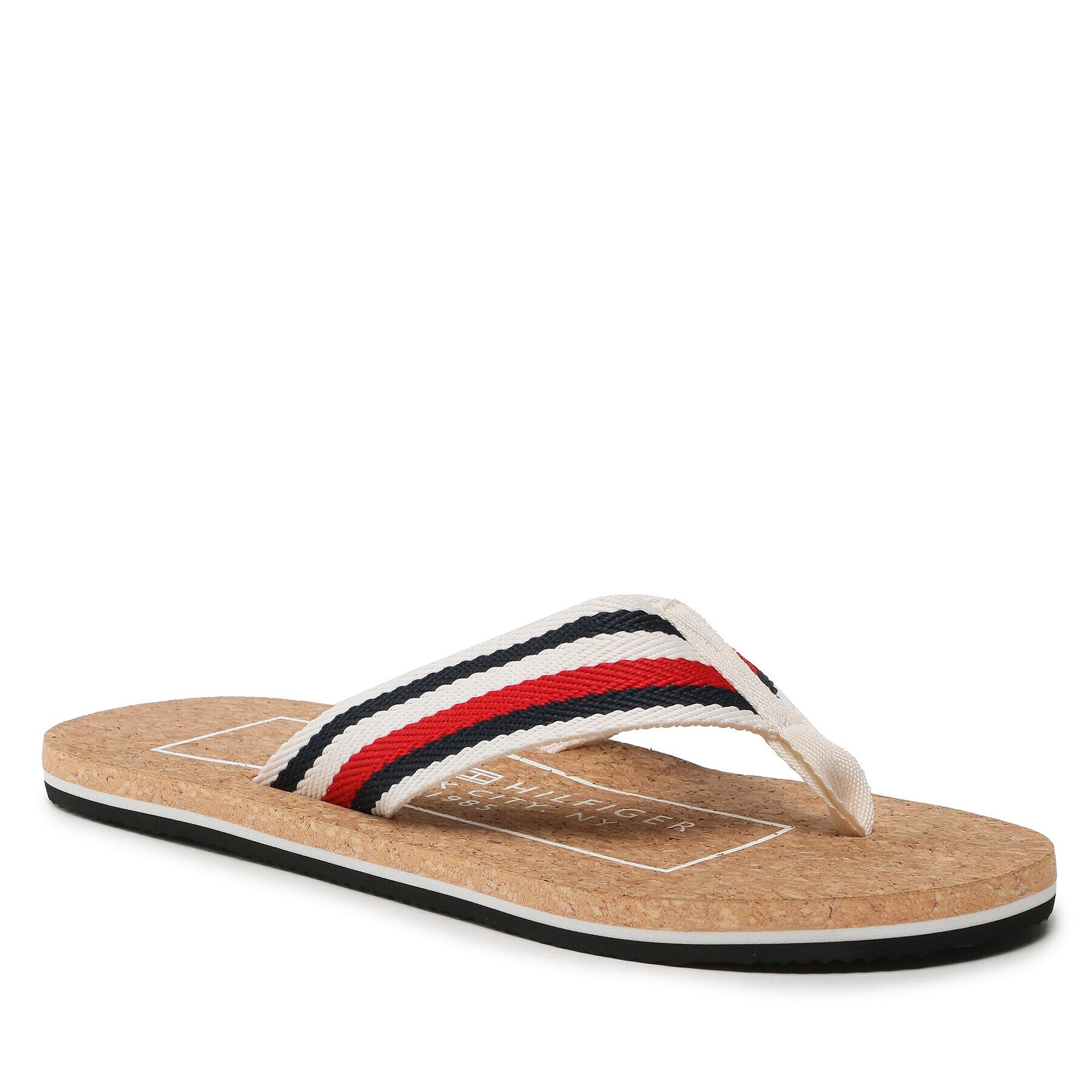 Tommy Hilfiger Flip flop Cork Beach Sandal FM0FM04475 Bej - Pled.ro