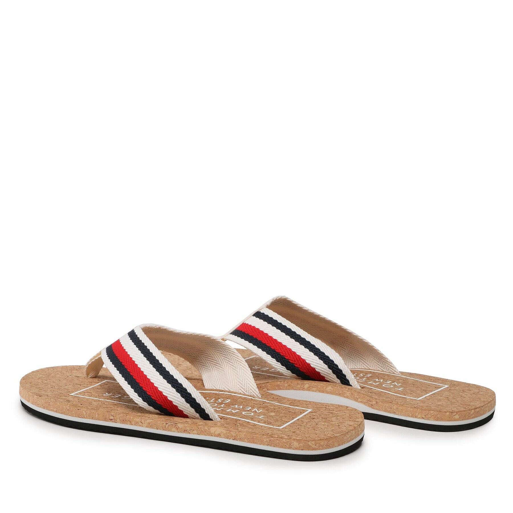 Tommy Hilfiger Flip flop Cork Beach Sandal FM0FM04475 Bej - Pled.ro