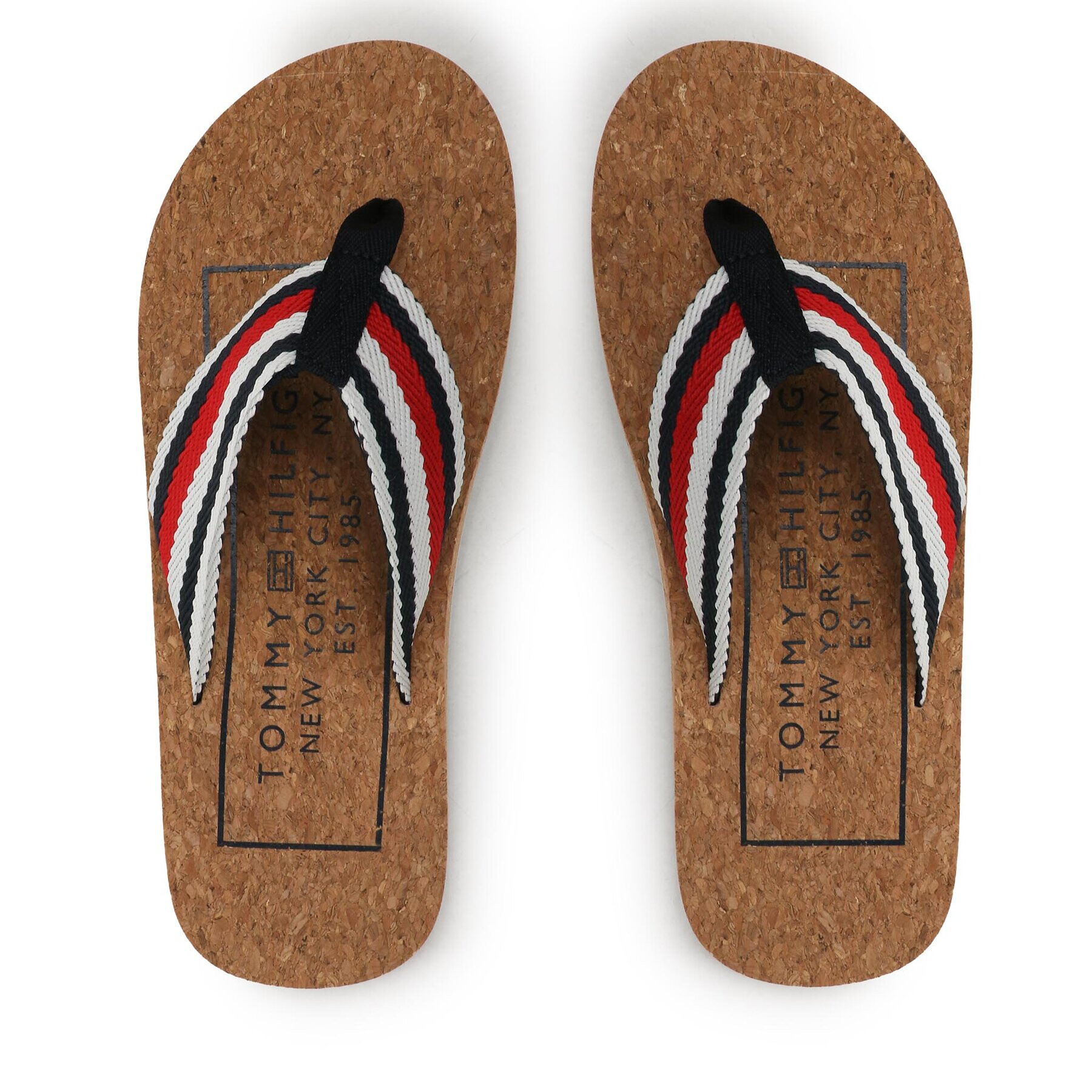 Tommy Hilfiger Flip flop Cork Beach Sandal FM0FM04475 Colorat - Pled.ro