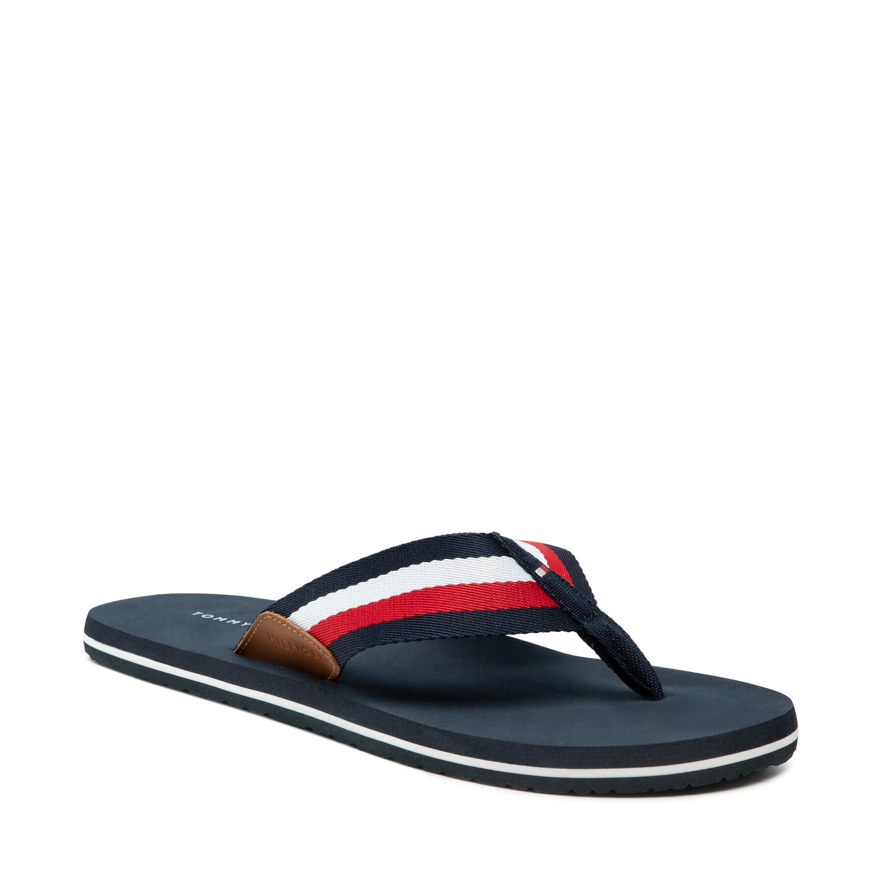 Tommy Hilfiger Flip flop Corporate Hilfiger Beach Sandal FM0FM03380 Bleumarin - Pled.ro