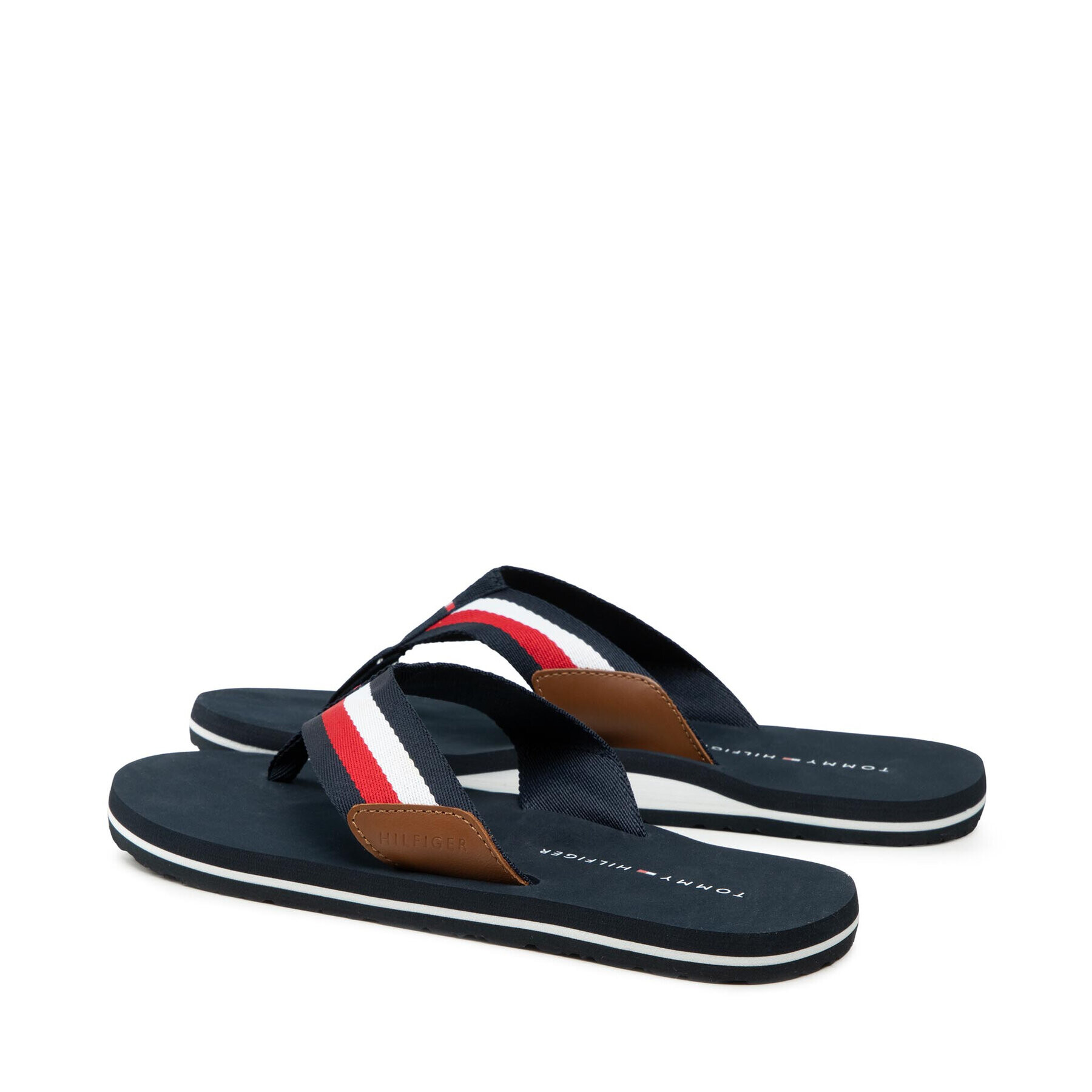 Tommy Hilfiger Flip flop Corporate Hilfiger Beach Sandal FM0FM03380 Bleumarin - Pled.ro