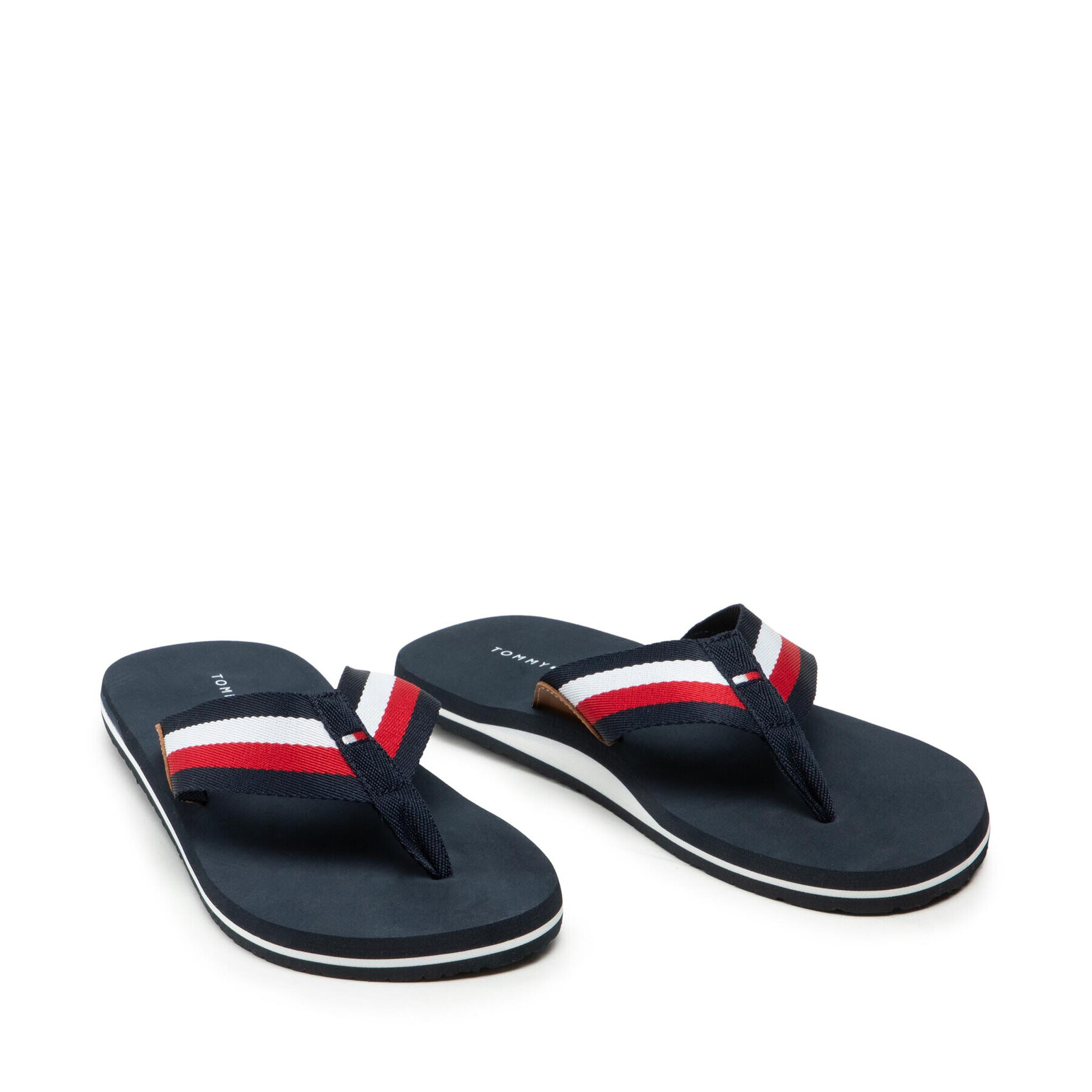 Tommy Hilfiger Flip flop Corporate Hilfiger Beach Sandal FM0FM03380 Bleumarin - Pled.ro