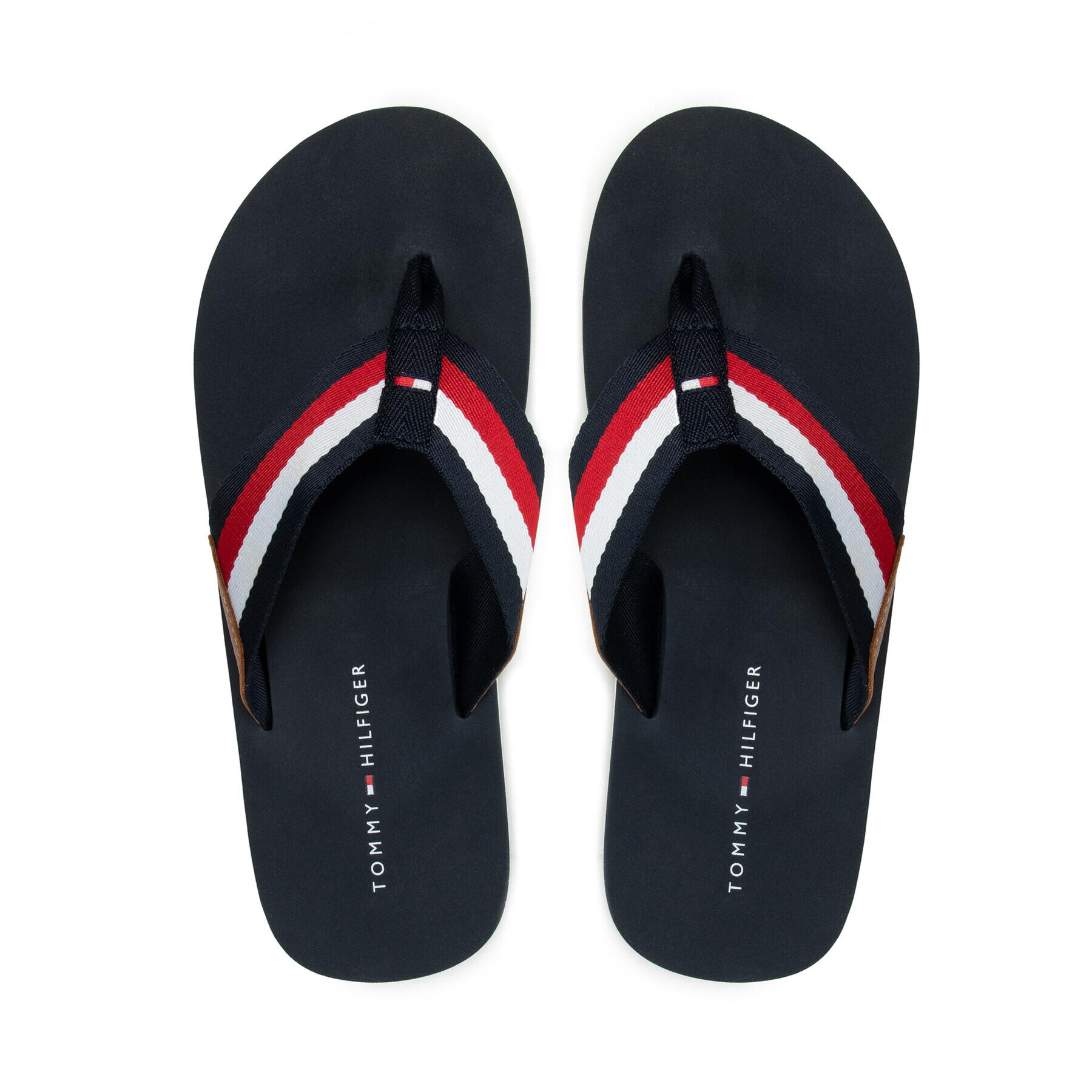 Tommy Hilfiger Flip flop Corporate Hilfiger Beach Sandal FM0FM03380 Bleumarin - Pled.ro