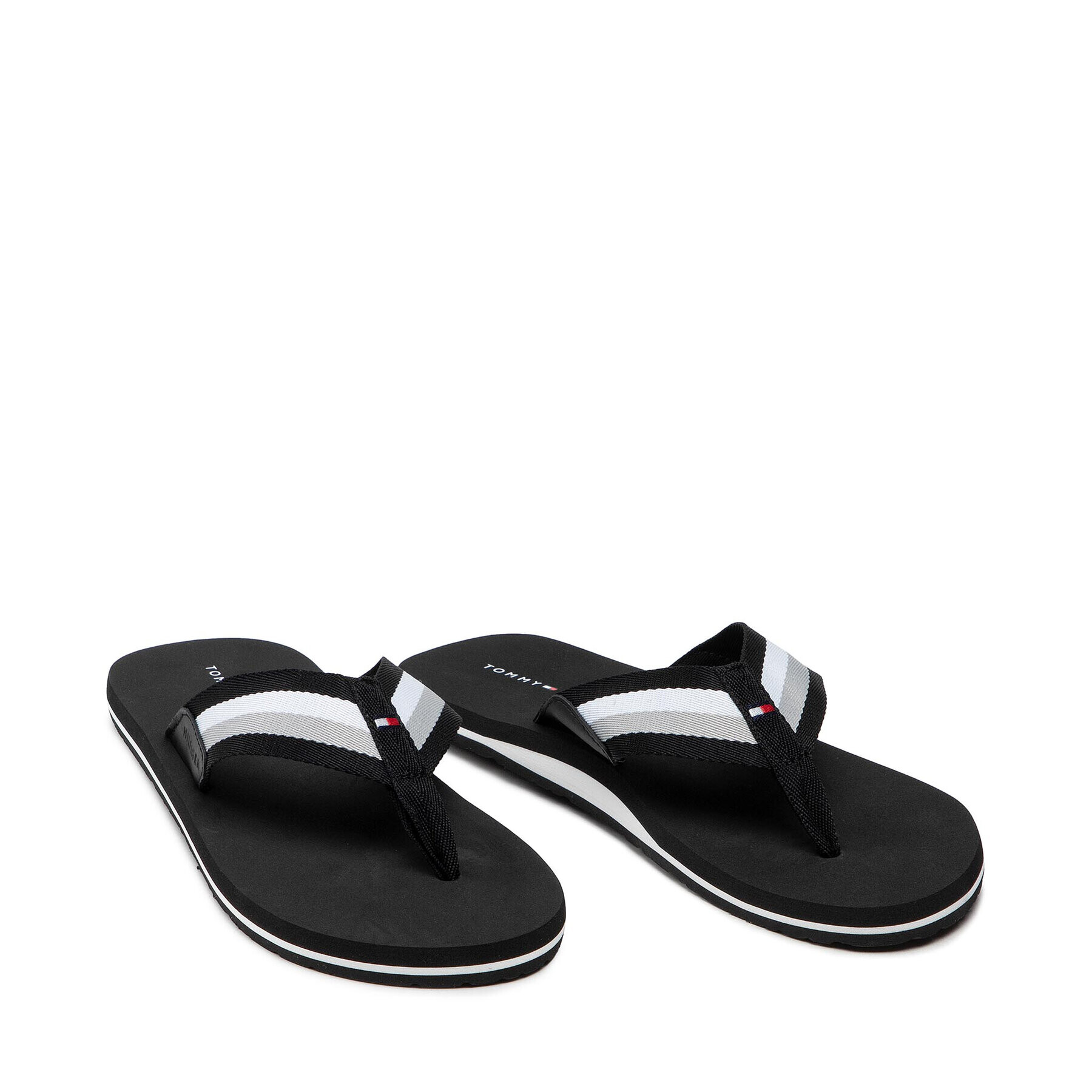 Tommy Hilfiger Flip flop Corporate Hilfiger Beach Sandal FM0FM03380 Negru - Pled.ro