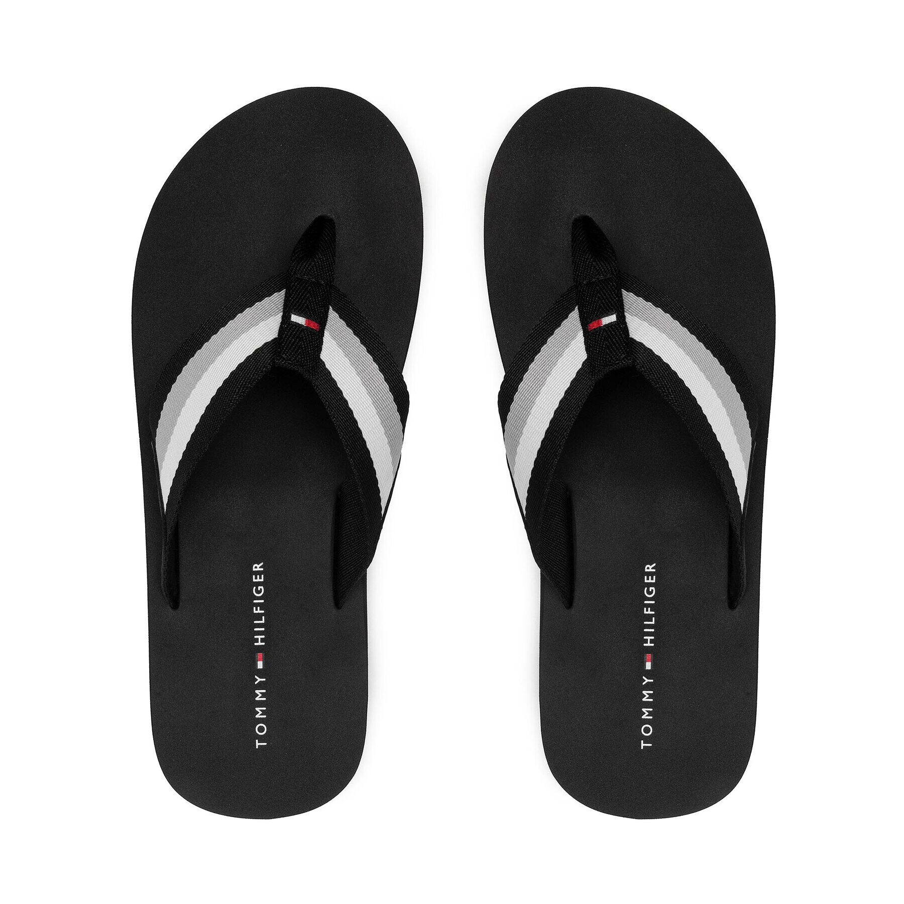 Tommy Hilfiger Flip flop Corporate Hilfiger Beach Sandal FM0FM03380 Negru - Pled.ro