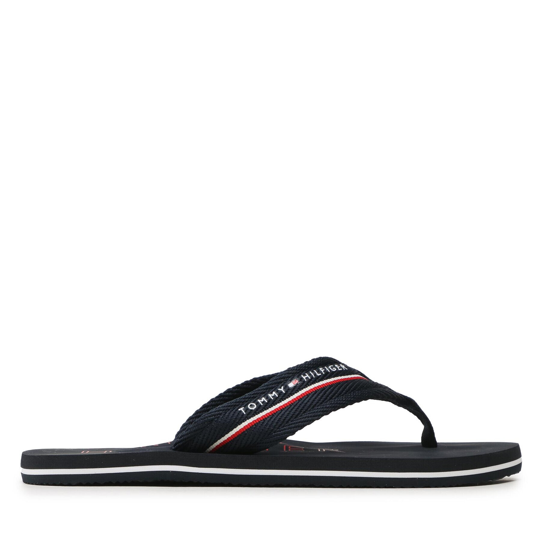 Tommy Hilfiger Flip flop Corporate Hilfiger Beach Sandal FM0FM04471 Bleumarin - Pled.ro