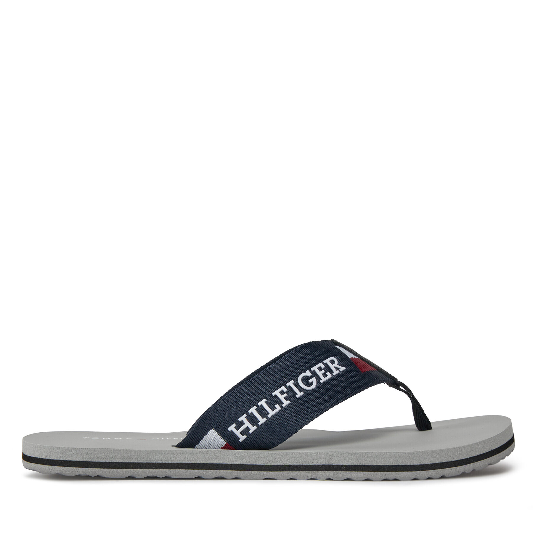 Tommy Hilfiger Flip flop Corporate Monotype Beach Sandal FM0FM04913 Argintiu - Pled.ro