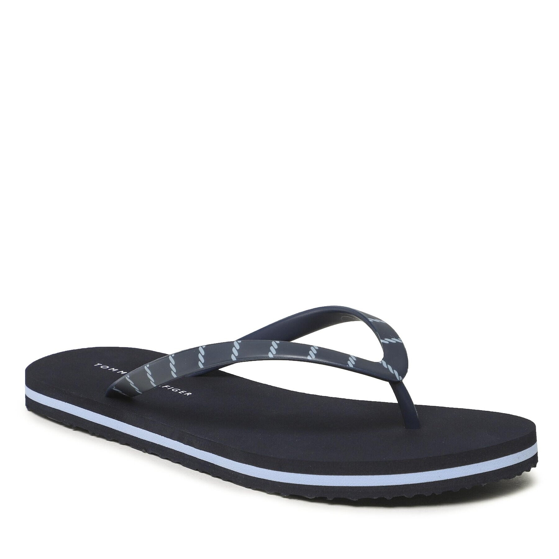 Tommy Hilfiger Flip flop Essential Beach Sandal FW0FW07141 Bleumarin - Pled.ro