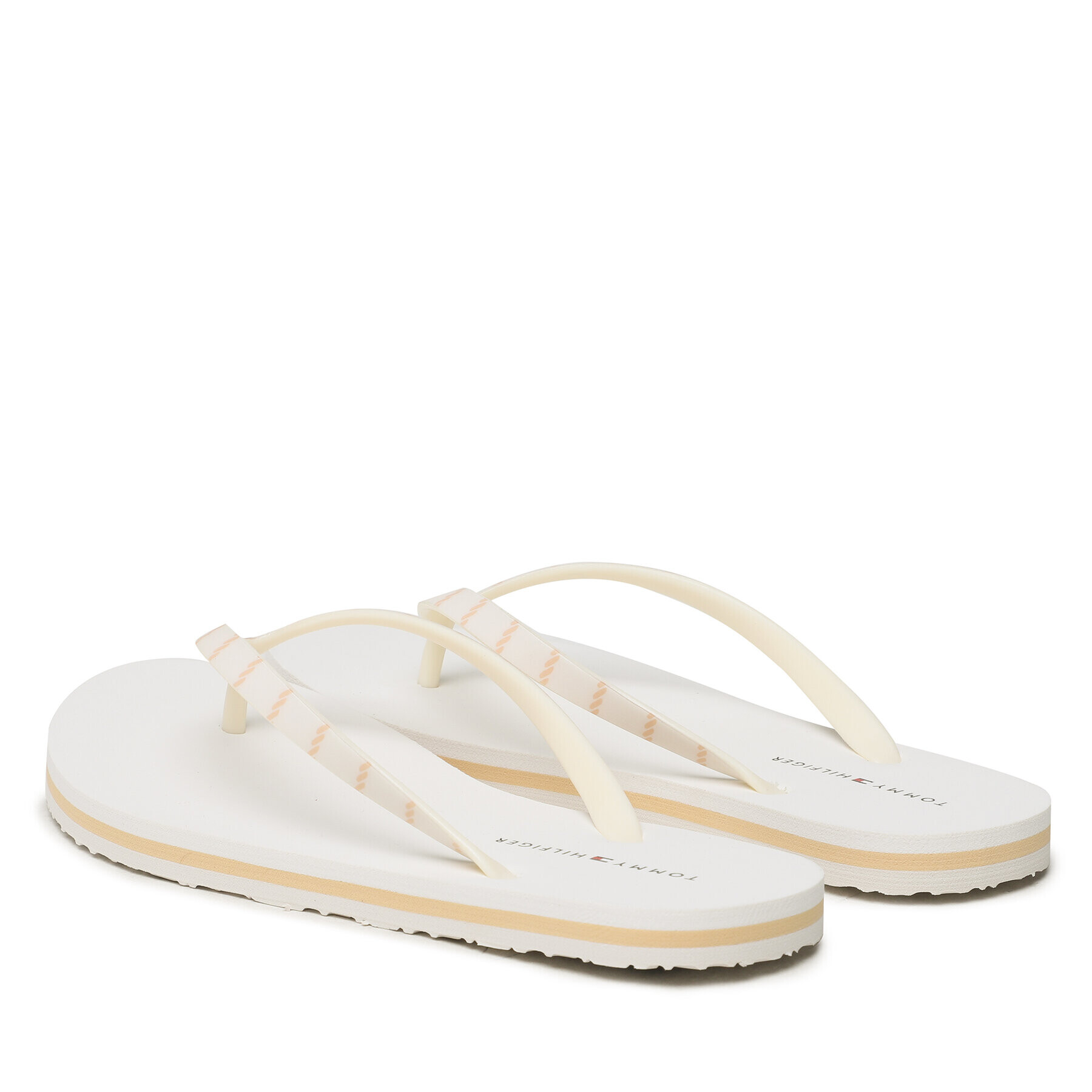 Tommy Hilfiger Flip flop Essential Beach Sandal FW0FW07141 Écru - Pled.ro